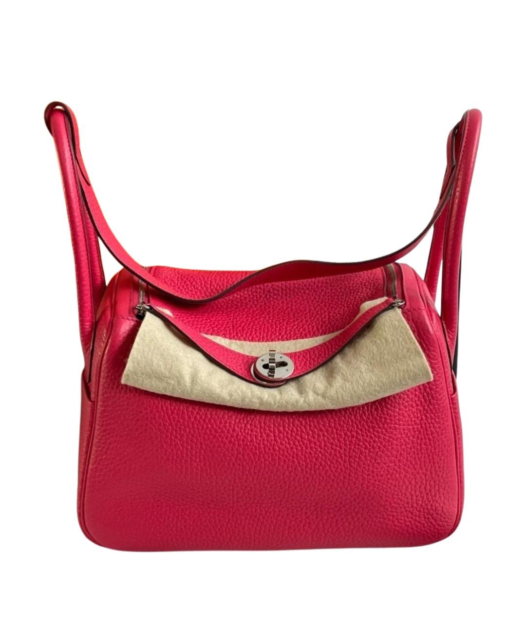 HERMES Розовая кожаная сумка через плечо, фото 1