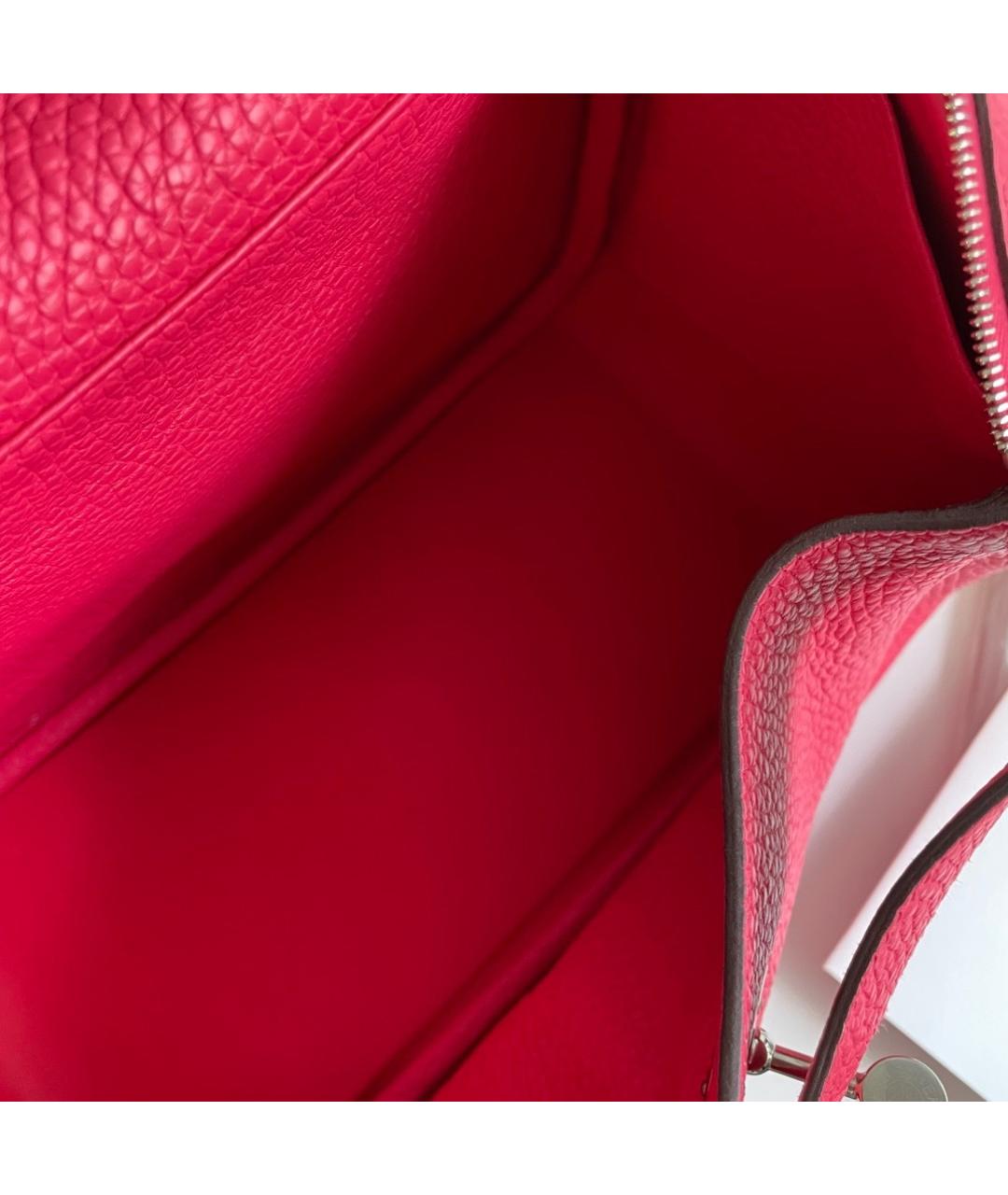 HERMES Розовая кожаная сумка через плечо, фото 8