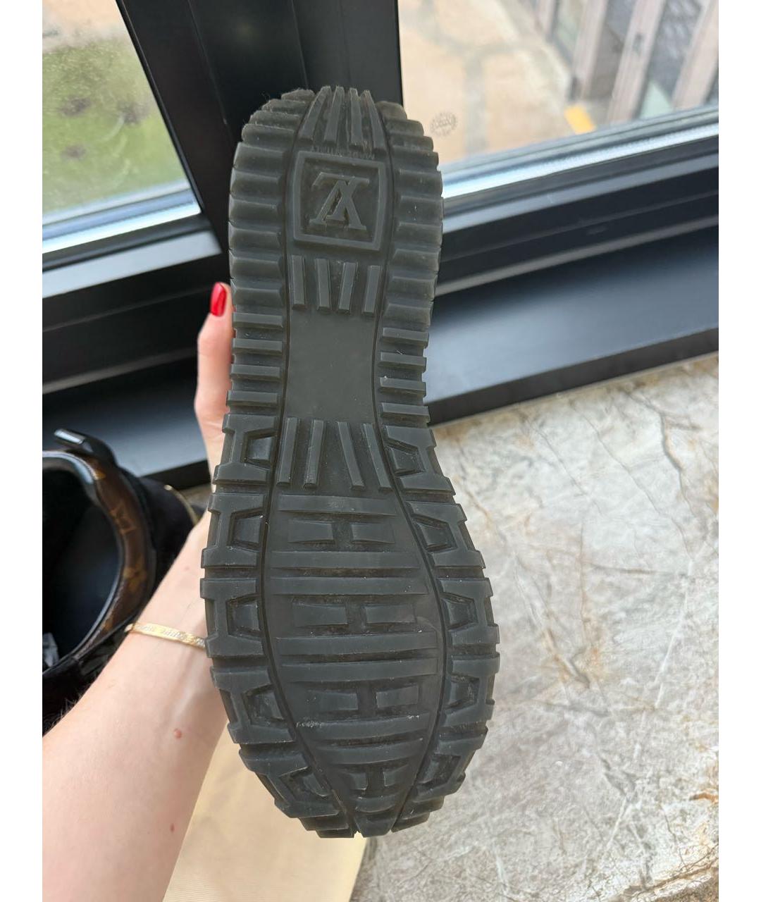 LOUIS VUITTON Черные текстильные кроссовки, фото 5