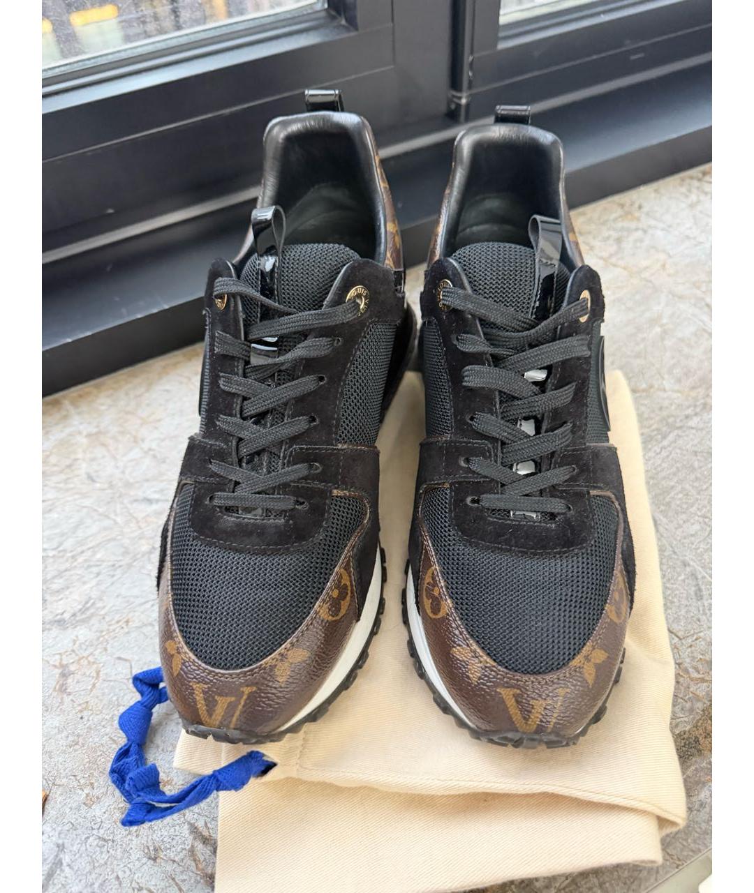 LOUIS VUITTON Черные текстильные кроссовки, фото 2