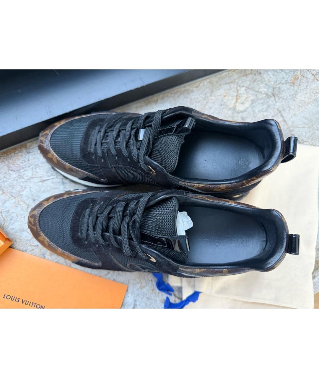 LOUIS VUITTON Черные текстильные кроссовки, фото 3