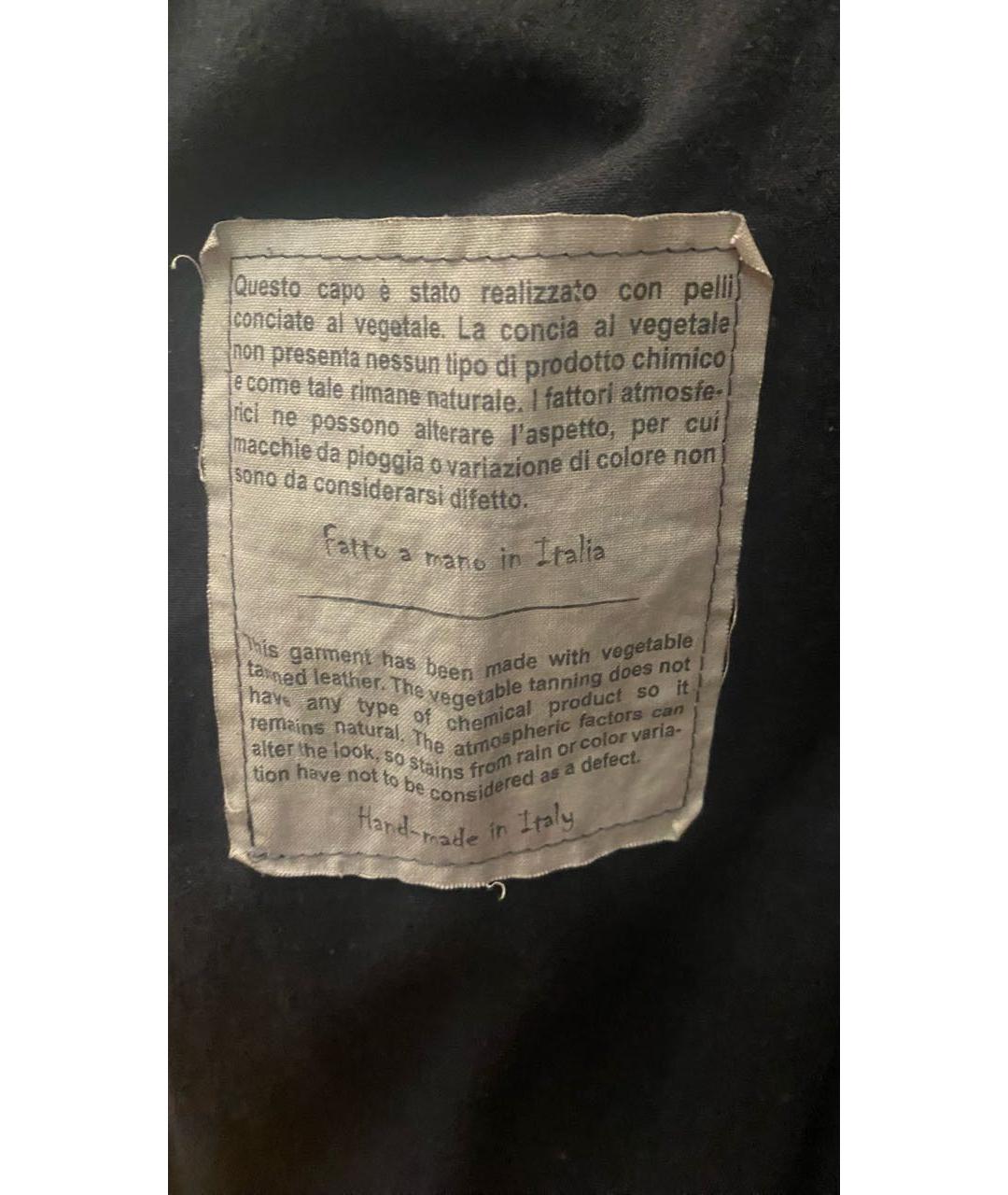 GIORGIO BRATO Черный кожаный тренч/плащ, фото 5