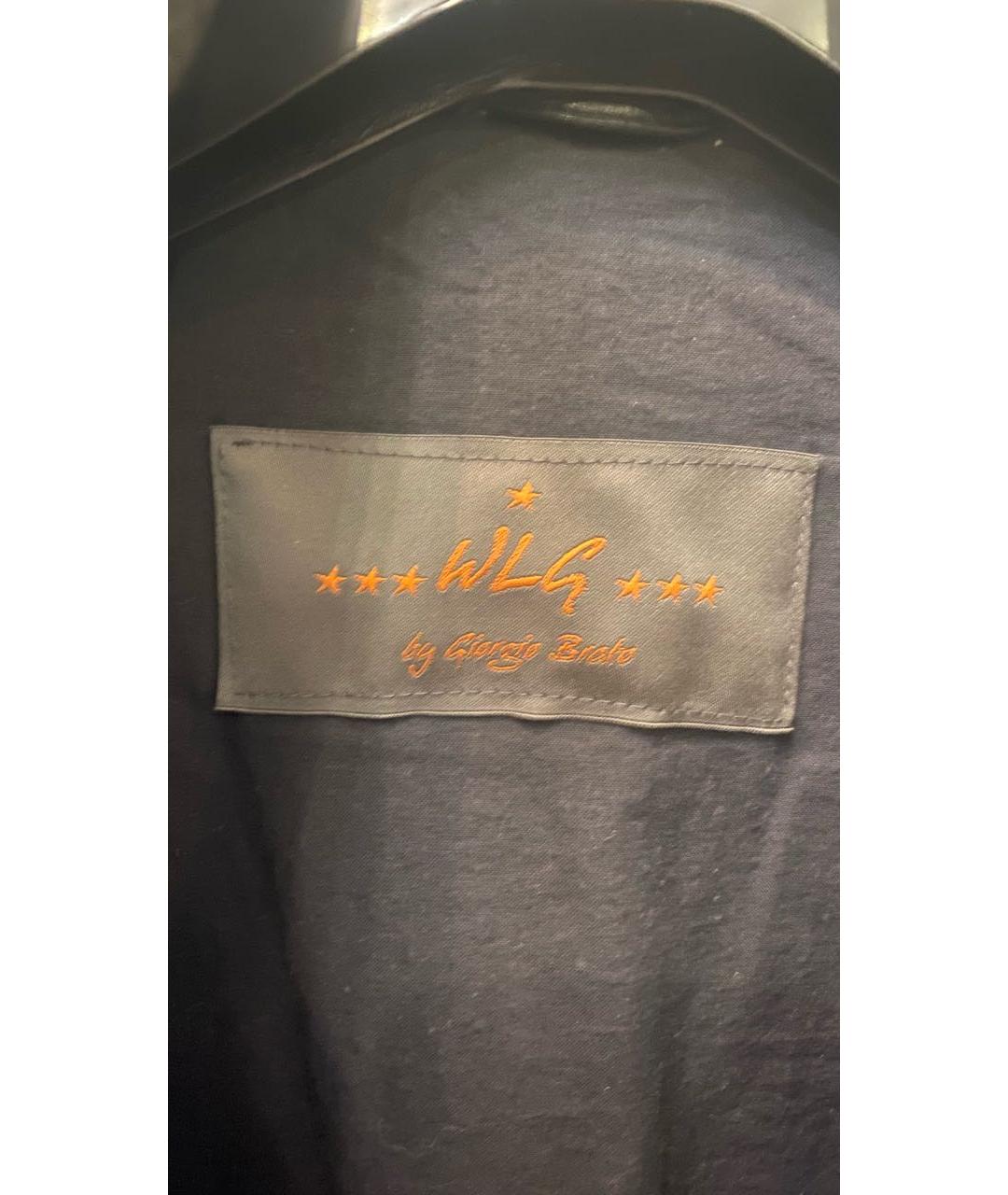 GIORGIO BRATO Черный кожаный тренч/плащ, фото 3