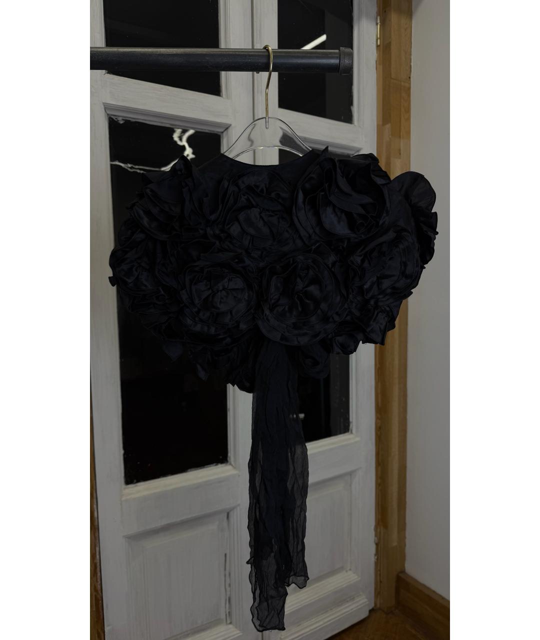 LANVIN Черная шелковая футболка, фото 2