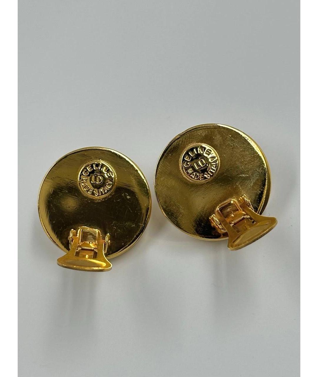 CELINE Золотые позолоченные клипсы, фото 3