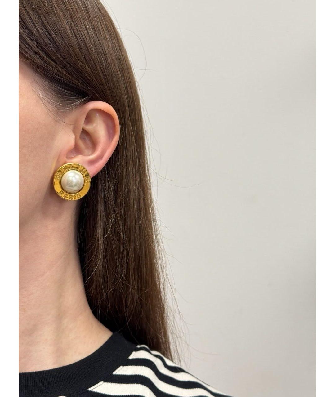 CELINE Золотые позолоченные клипсы, фото 7