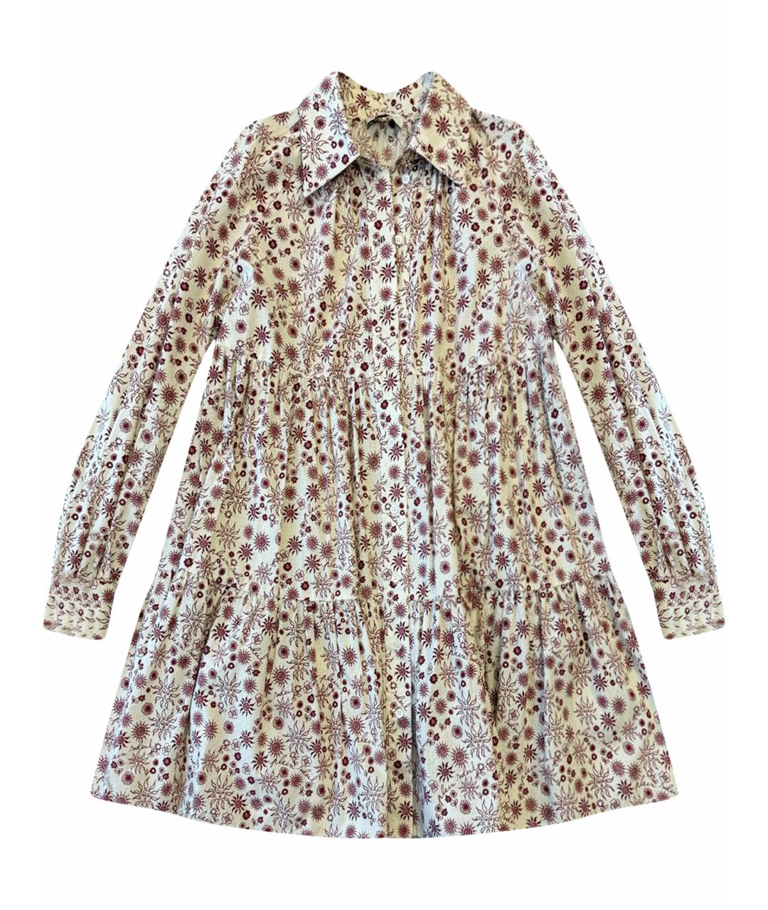 SANDRO Красное хлопковое повседневное платье, фото 1