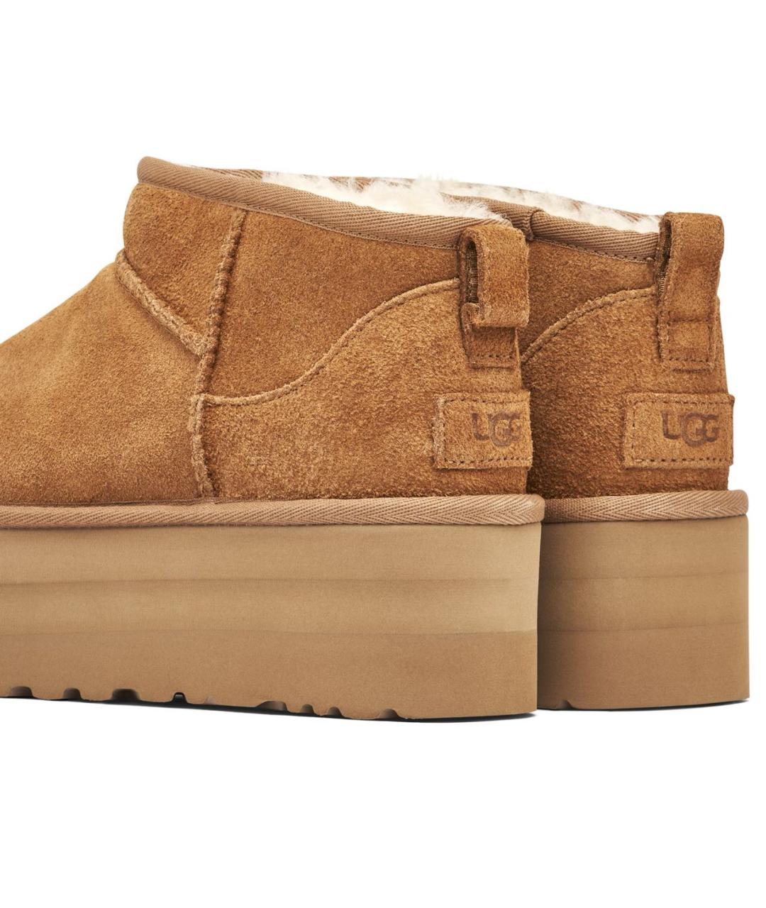 UGG AUSTRALIA Коричневые замшевые ботинки, фото 3