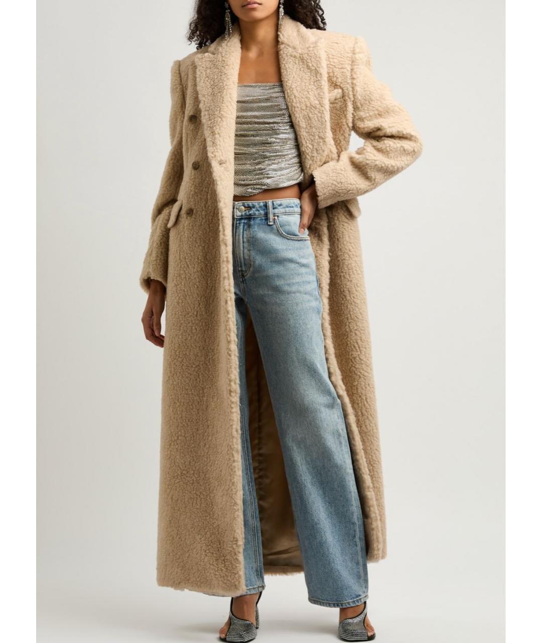 GIUSEPPE DI MORABITO Бежевое шерстяное пальто, фото 2