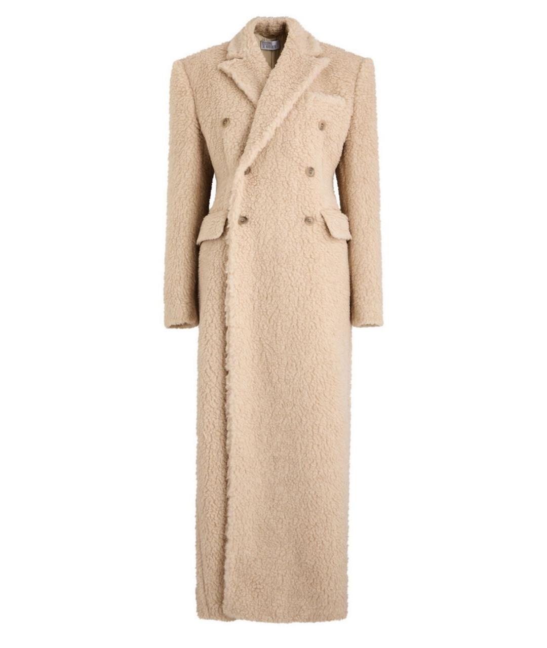 GIUSEPPE DI MORABITO Бежевое шерстяное пальто, фото 1