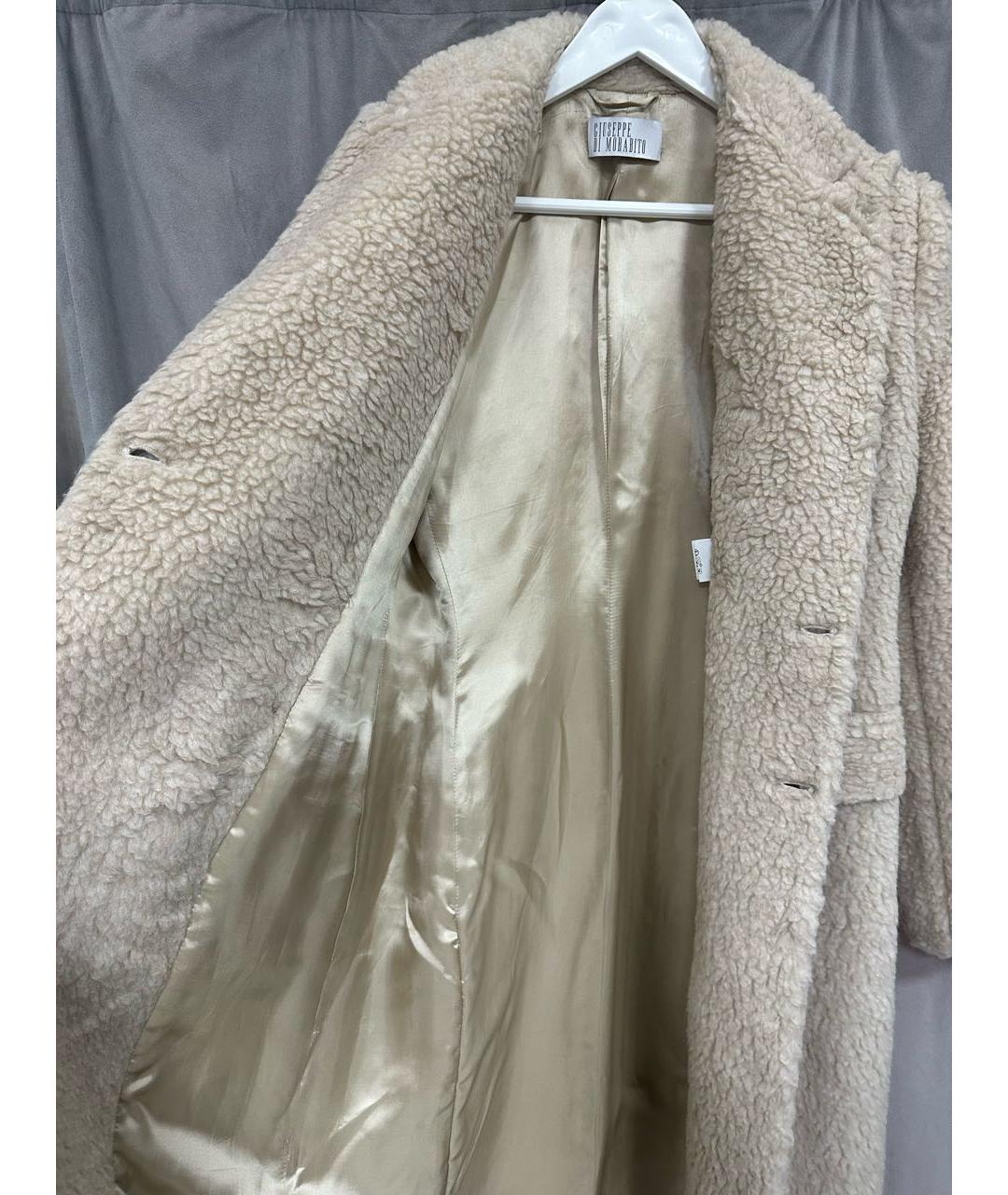 GIUSEPPE DI MORABITO Бежевое шерстяное пальто, фото 7