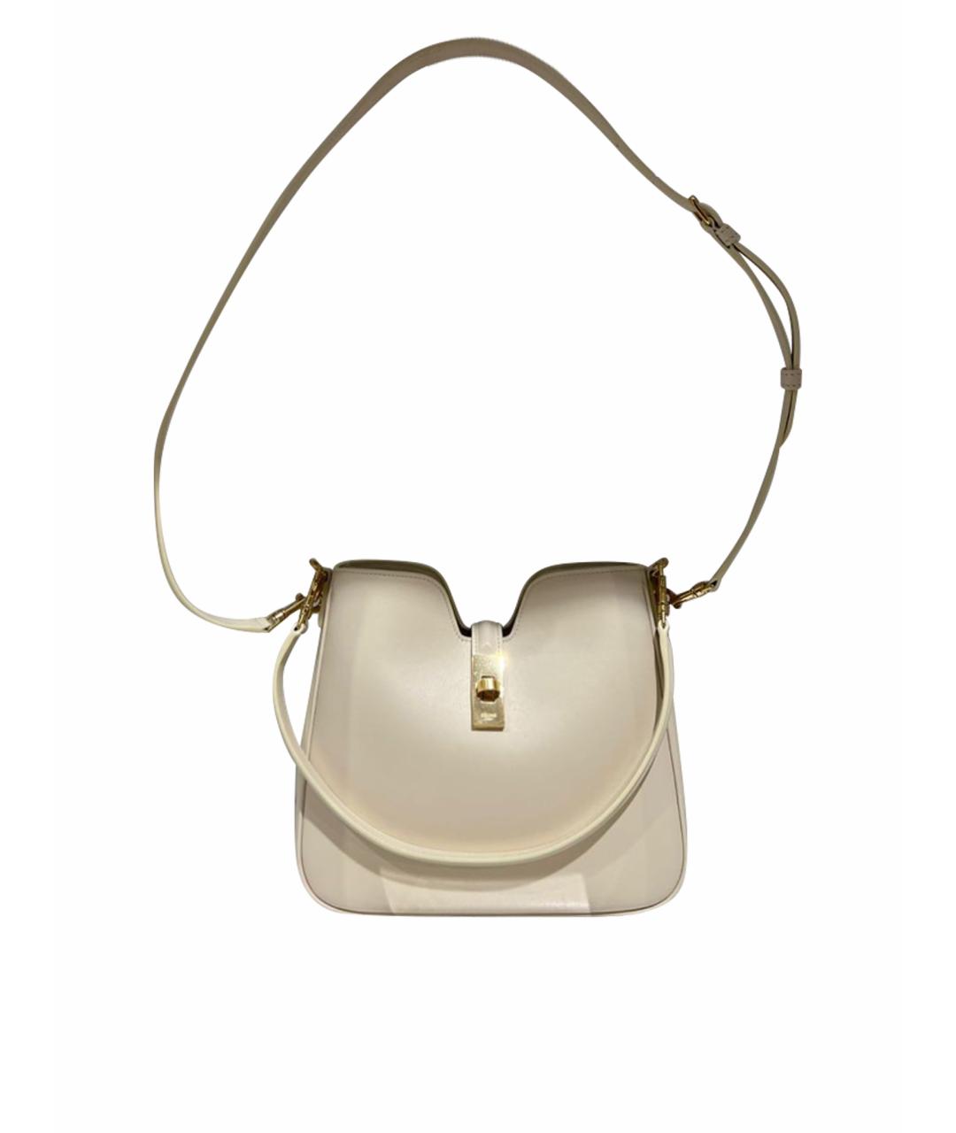 CELINE Бежевая кожаная сумка через плечо, фото 1