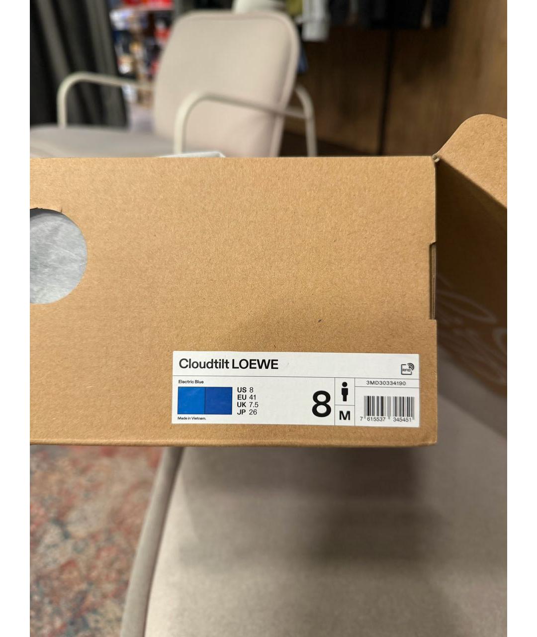 LOEWE Синие синтетические кроссовки, фото 8