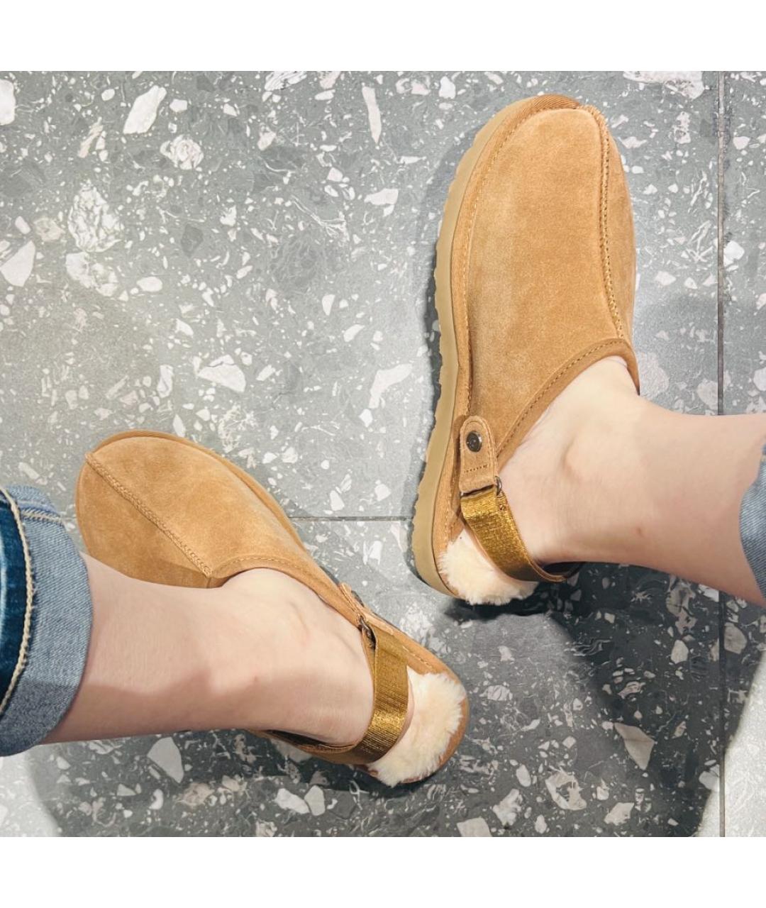 UGG AUSTRALIA Коричневые замшевые мюли, фото 7