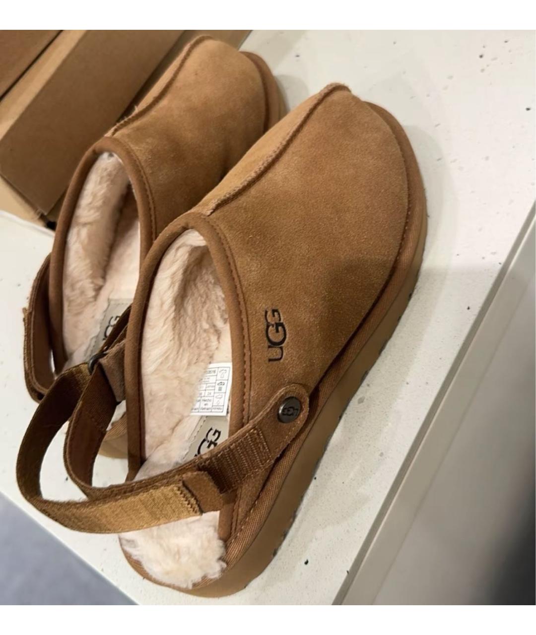 UGG AUSTRALIA Коричневые замшевые мюли, фото 6