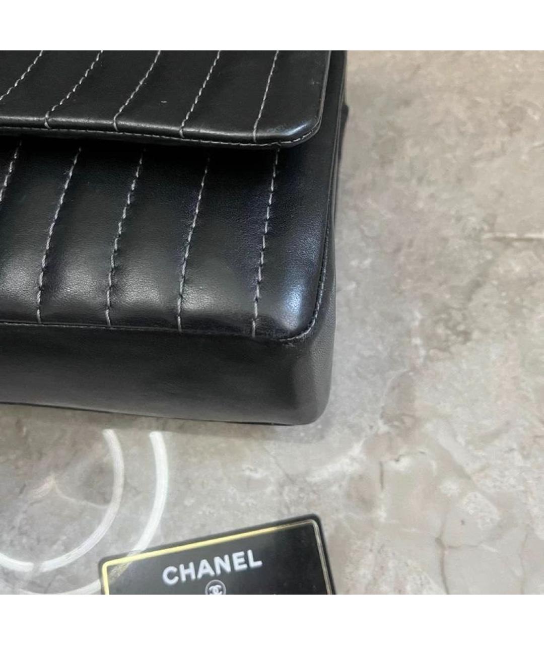 CHANEL Черная кожаная сумка через плечо, фото 2