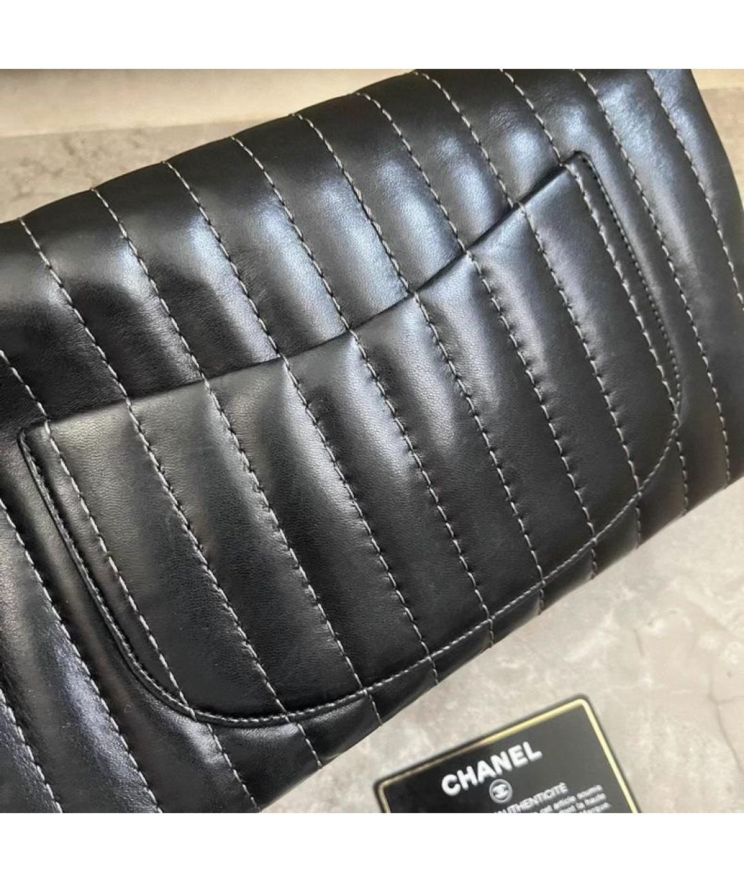 CHANEL Черная кожаная сумка через плечо, фото 8
