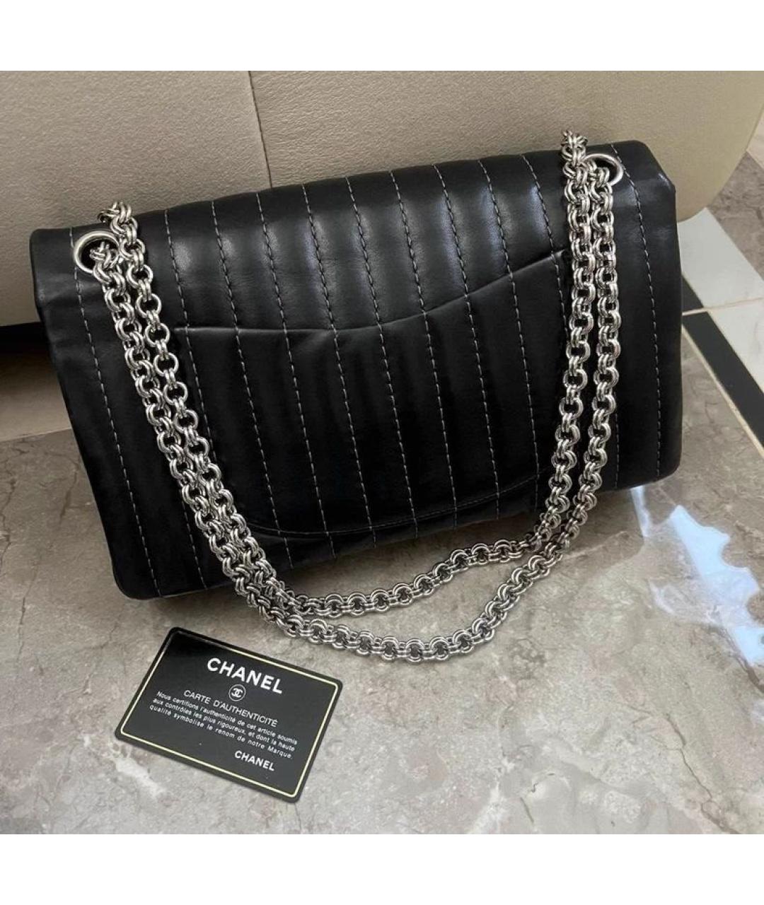 CHANEL Черная кожаная сумка через плечо, фото 6