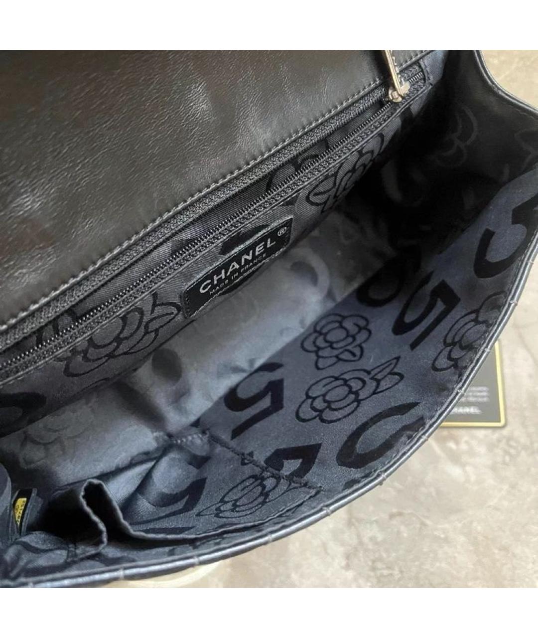 CHANEL Черная кожаная сумка через плечо, фото 5