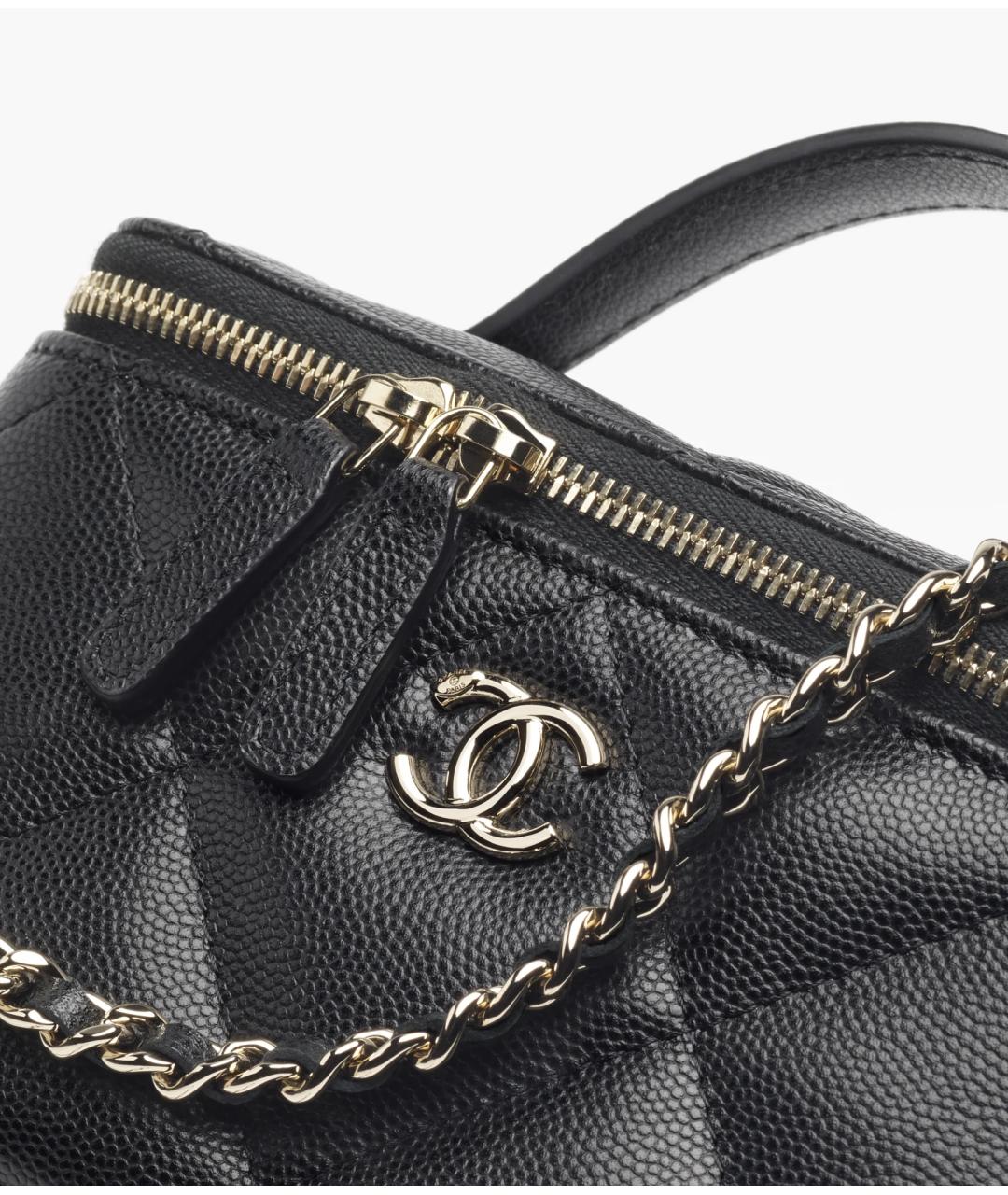 CHANEL Черная кожаная сумка через плечо, фото 4