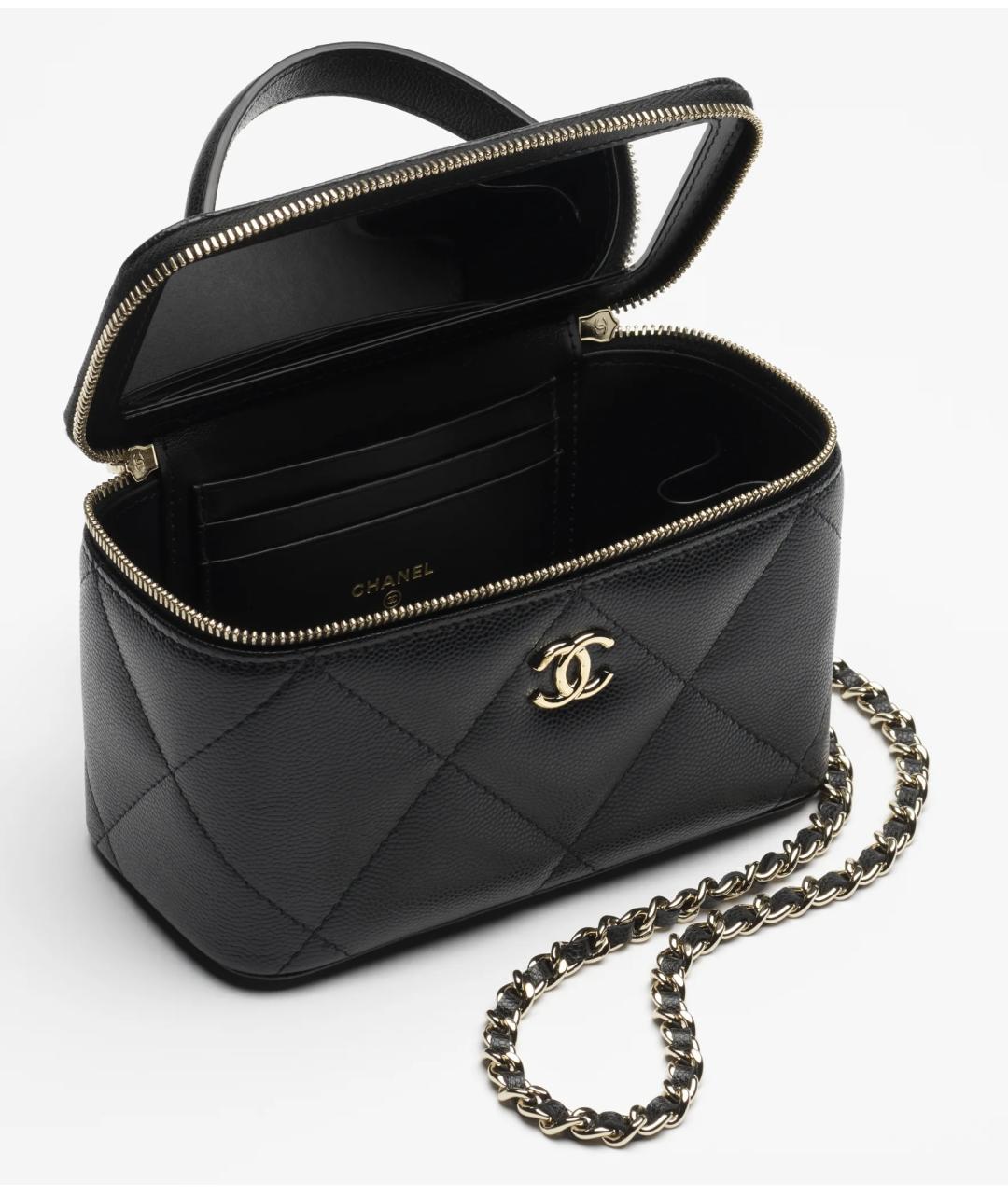 CHANEL Черная кожаная сумка через плечо, фото 3