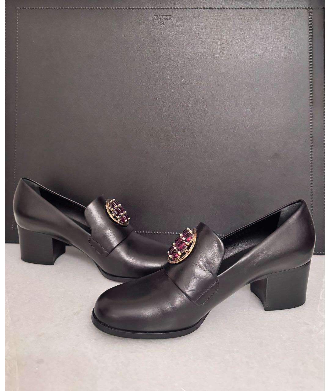 CHANEL Черные кожаные туфли, фото 3