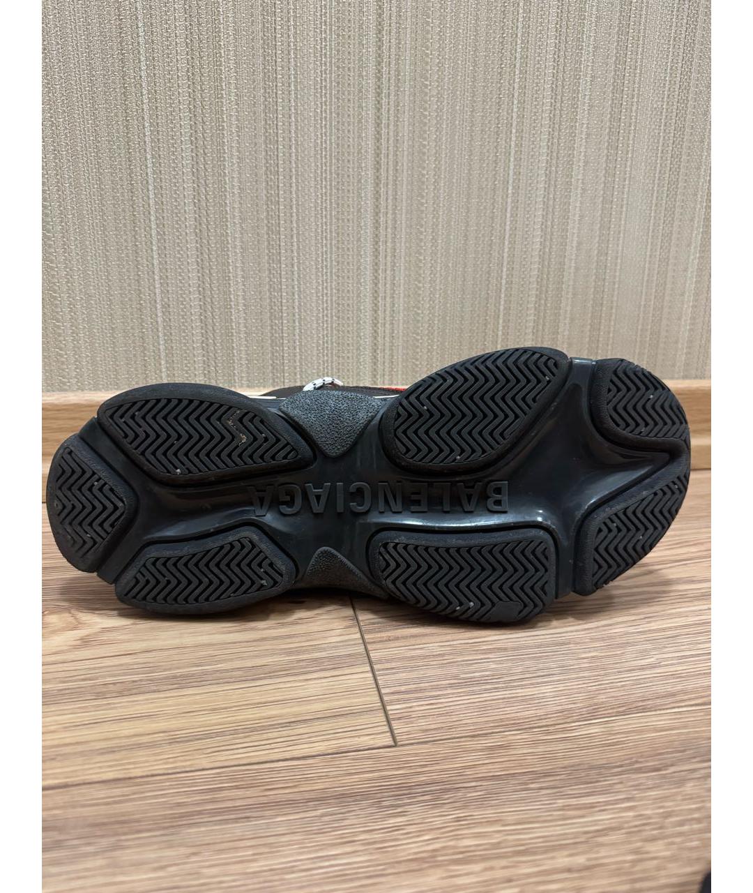 BALENCIAGA Красные текстильные низкие кроссовки / кеды, фото 5