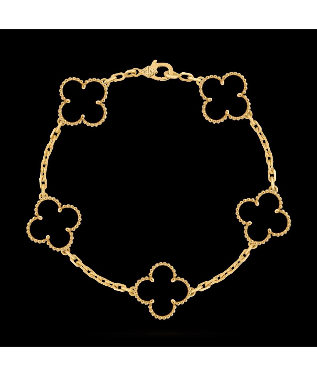 VAN CLEEF & ARPELS Черный браслет из желтого золота, фото 4