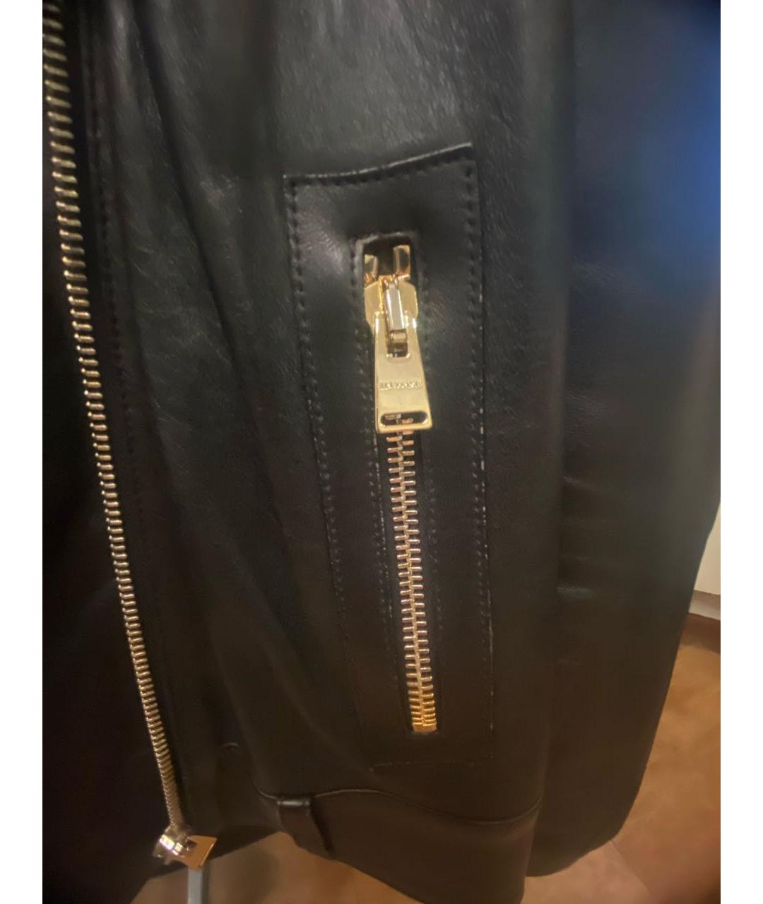 TRUSSARDI Черная кожаная куртка, фото 2