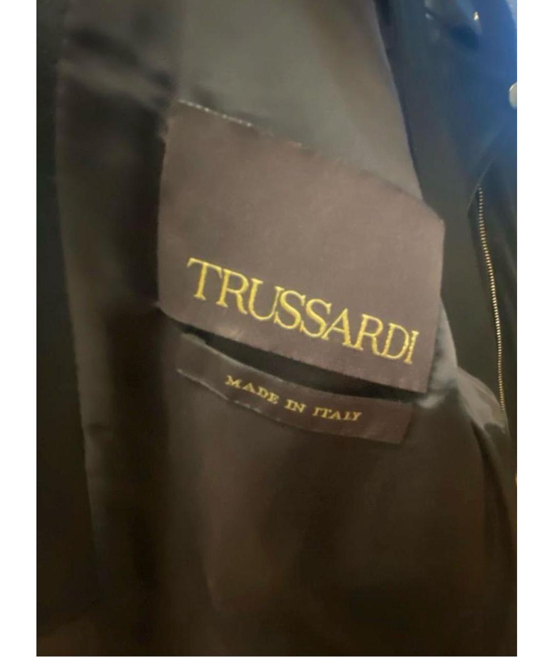 TRUSSARDI Черная кожаная куртка, фото 5