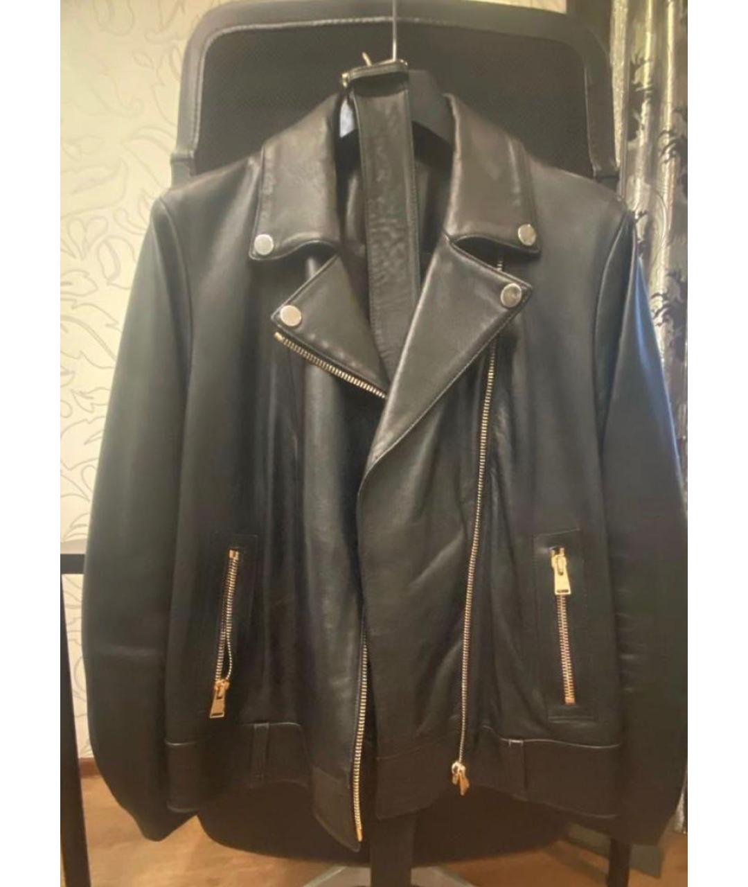 TRUSSARDI Черная кожаная куртка, фото 6