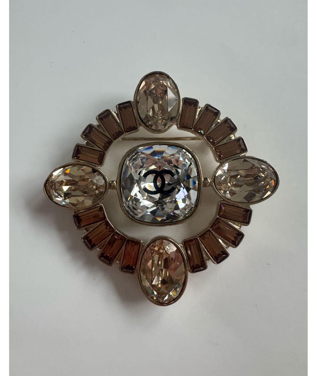 CHANEL Золотая металлическая булавка / брошь, фото 7