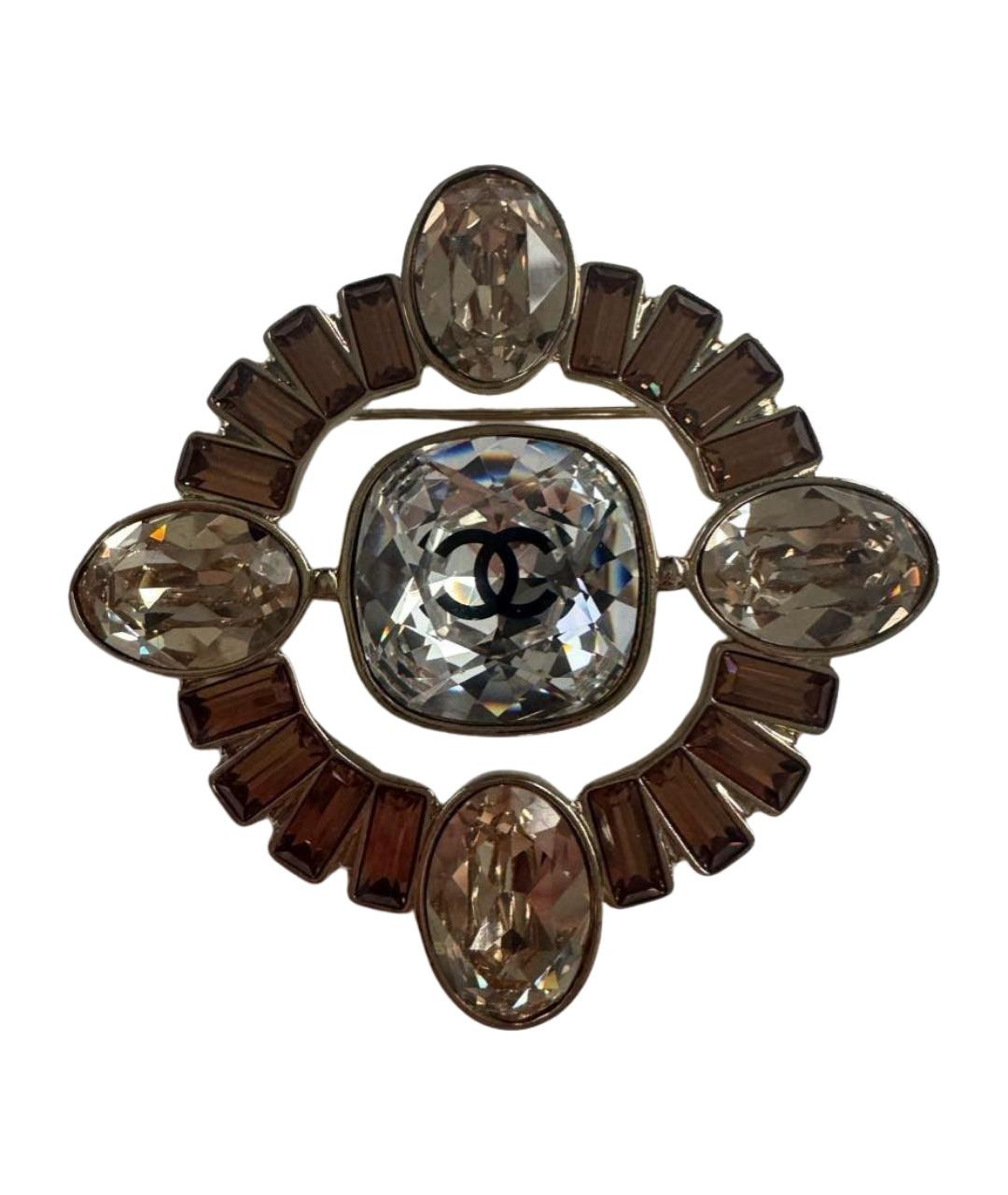 CHANEL Золотая металлическая булавка / брошь, фото 1