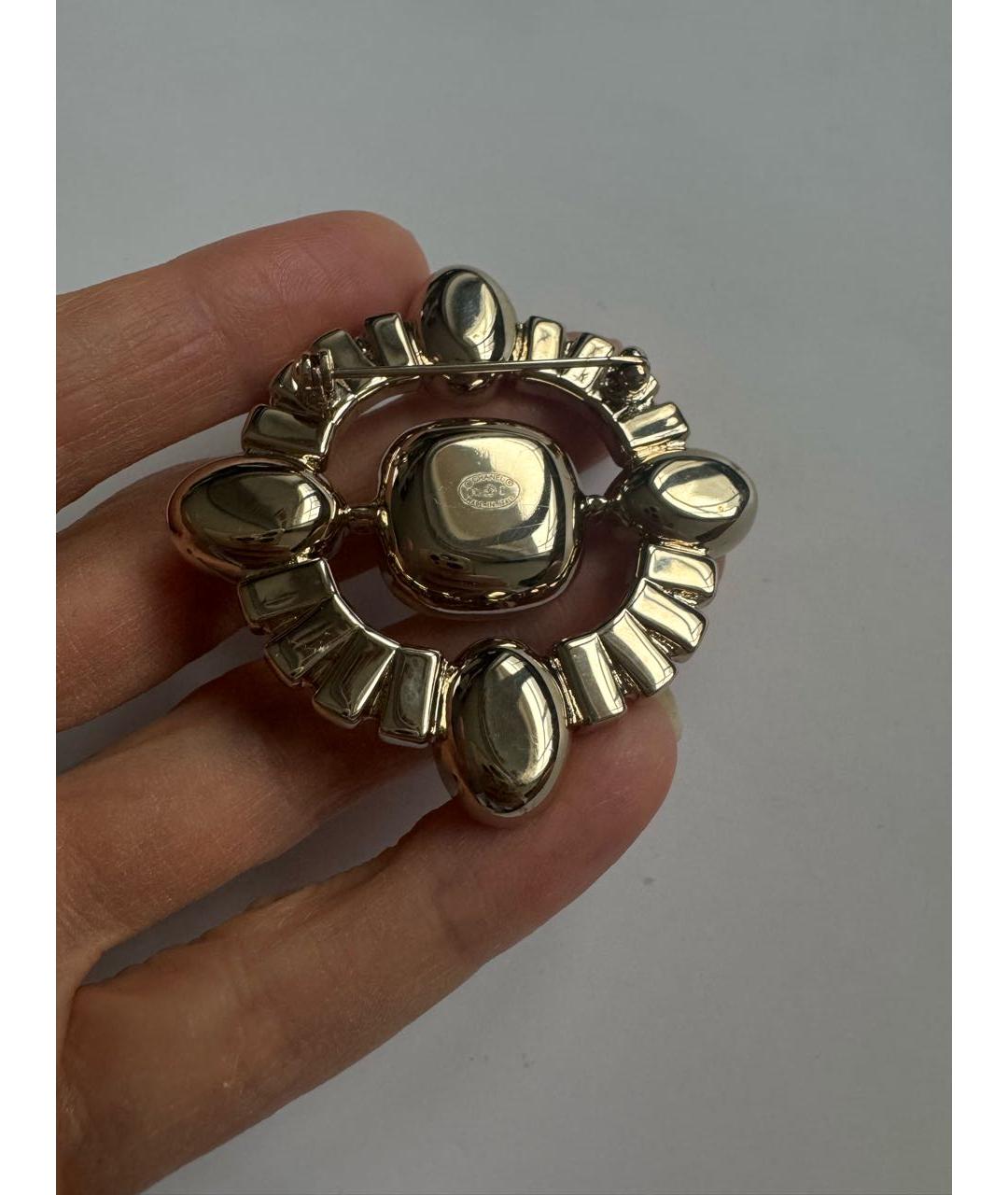 CHANEL Золотая металлическая булавка / брошь, фото 4