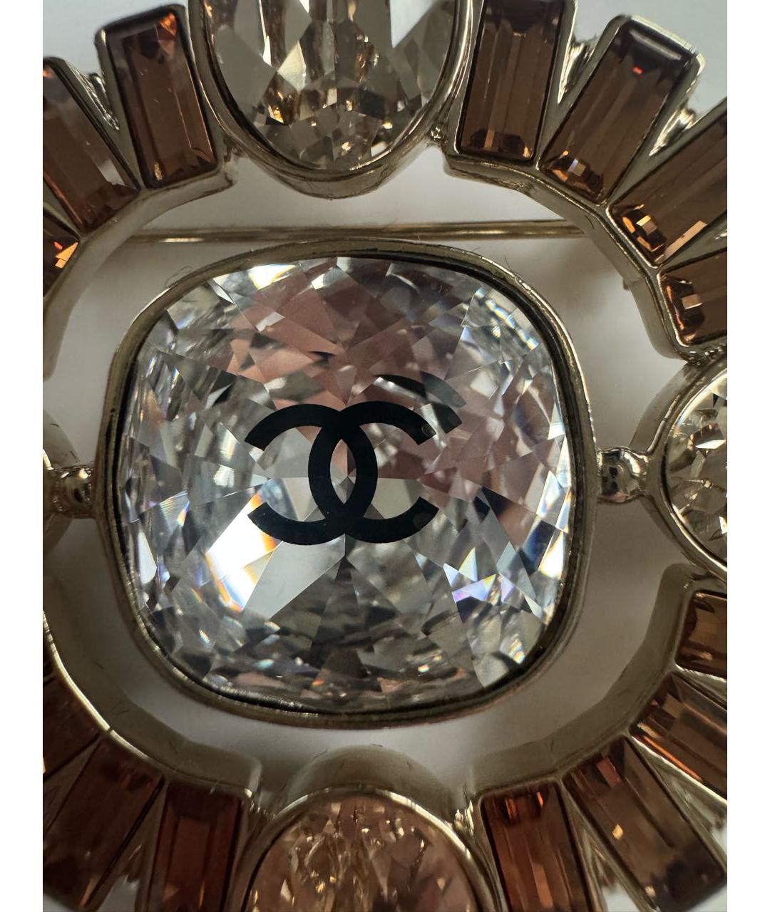 CHANEL Золотая металлическая булавка / брошь, фото 6
