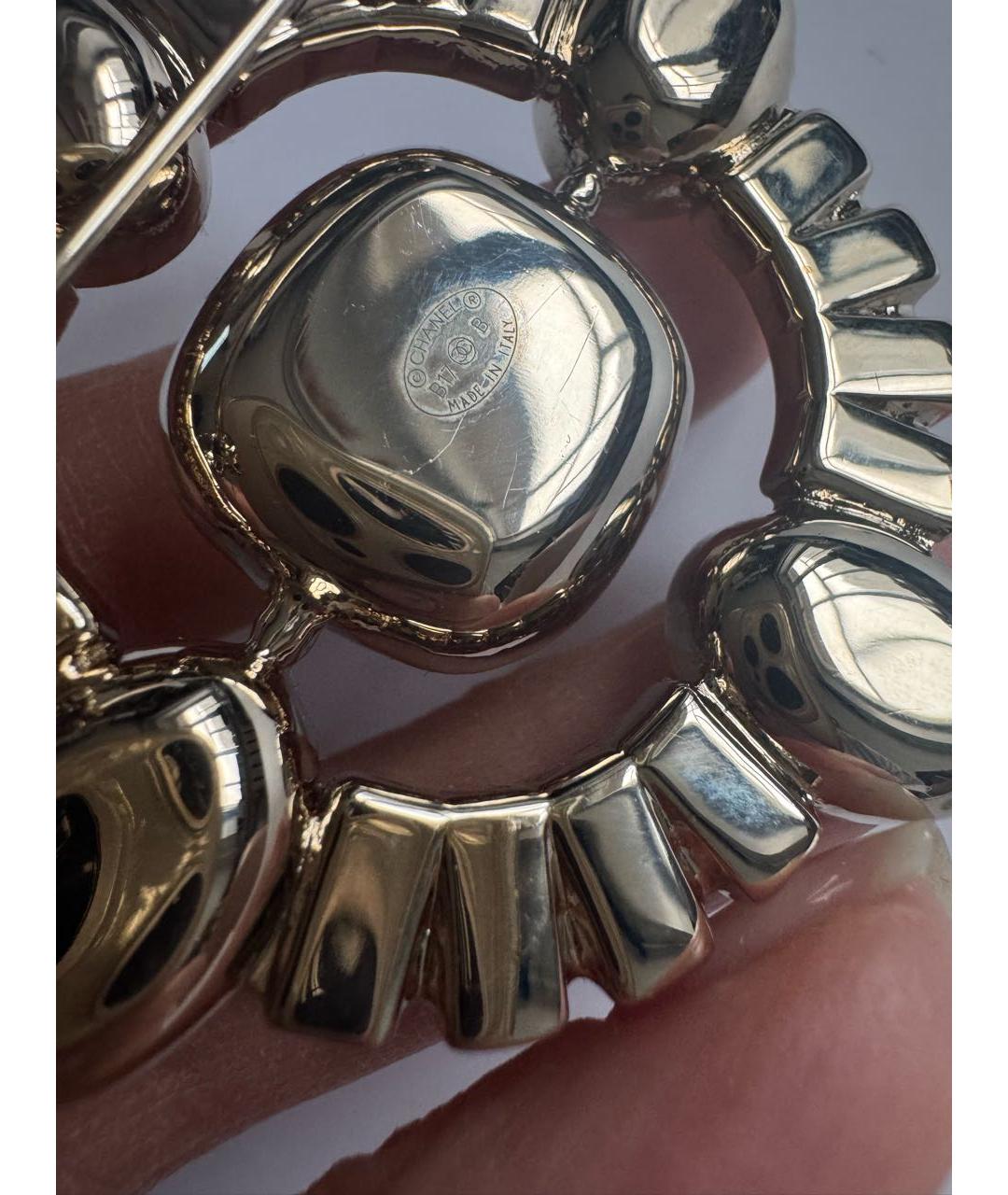 CHANEL Золотая металлическая булавка / брошь, фото 3