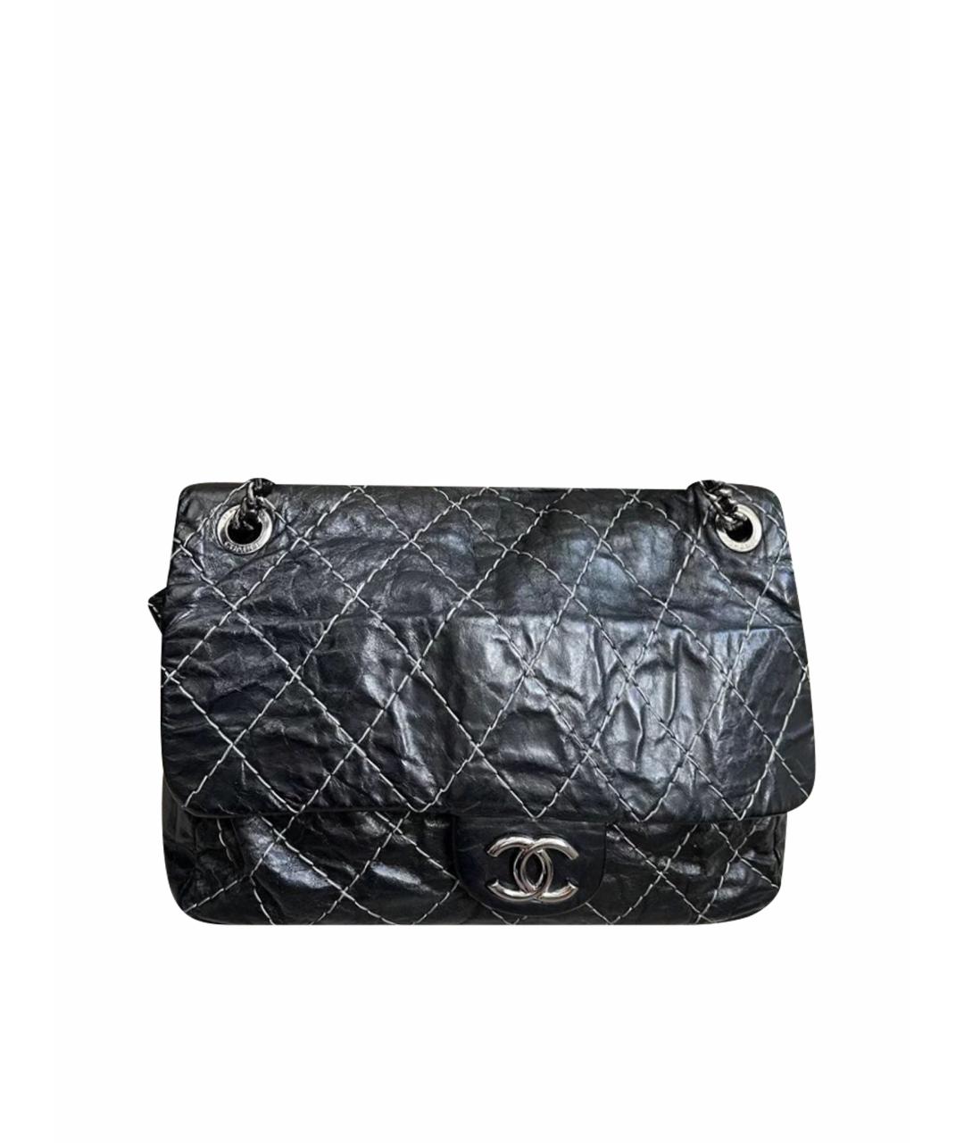 CHANEL Черная кожаная сумка через плечо, фото 1