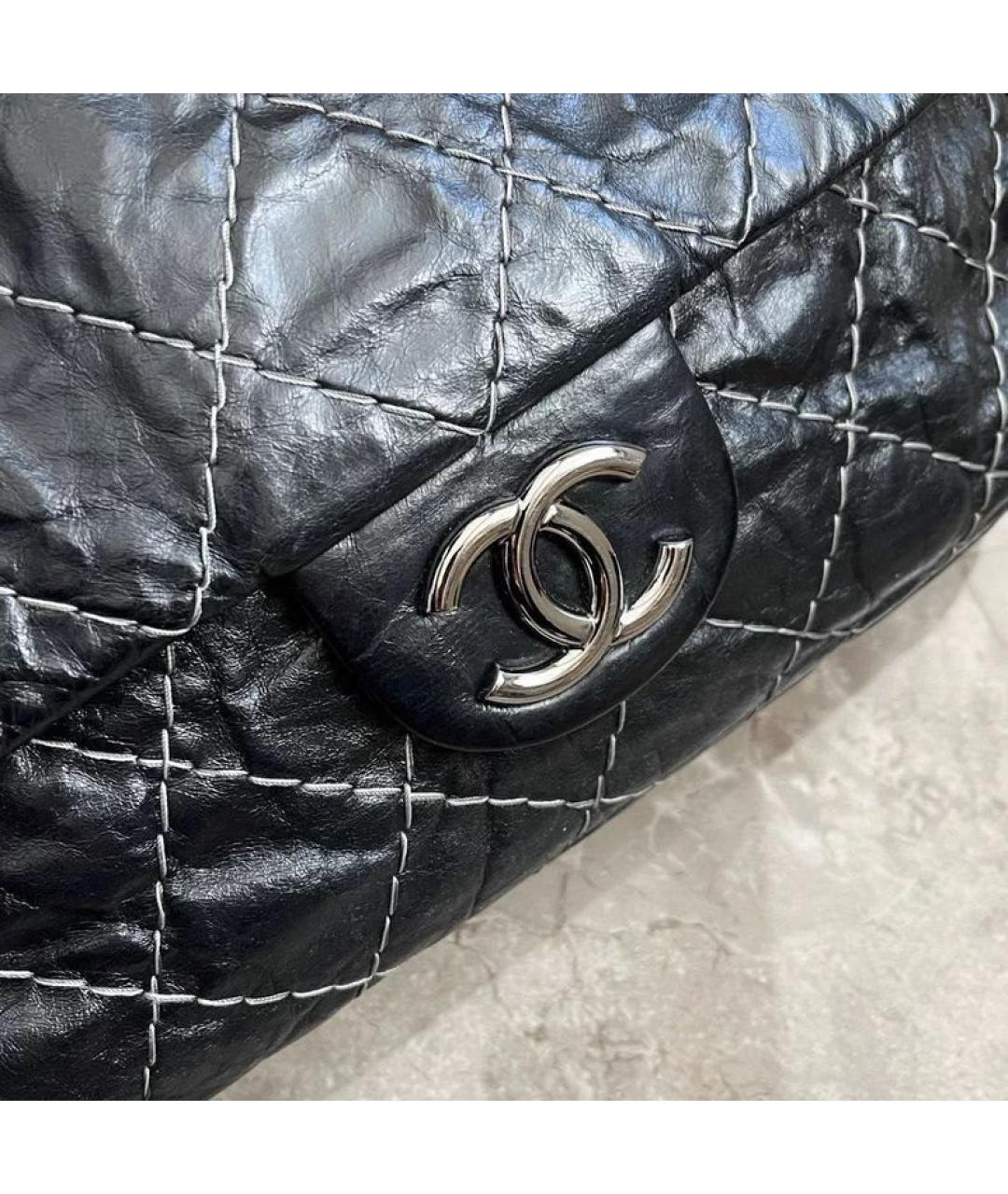 CHANEL Черная кожаная сумка через плечо, фото 8