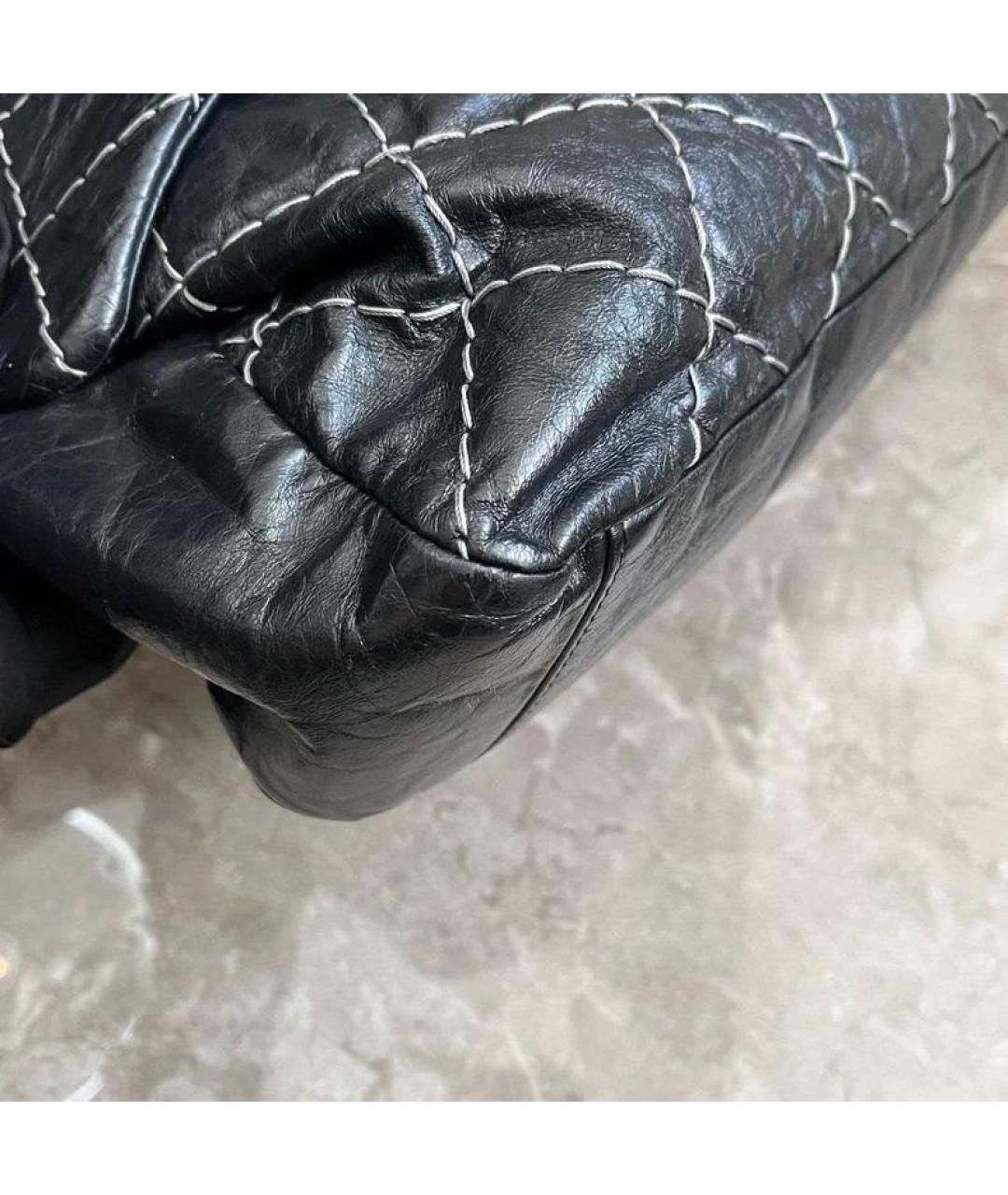 CHANEL Черная кожаная сумка через плечо, фото 4