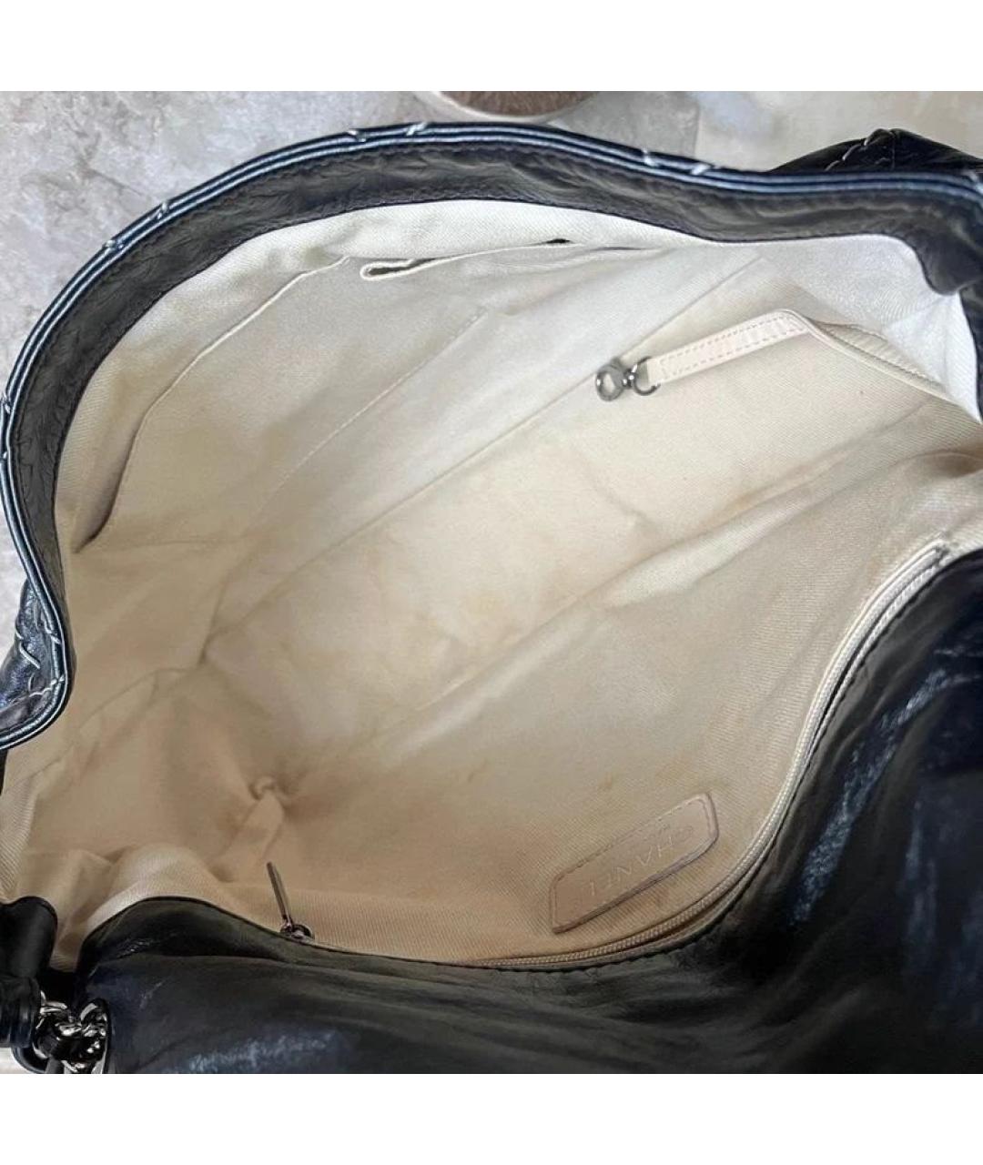 CHANEL Черная кожаная сумка через плечо, фото 6