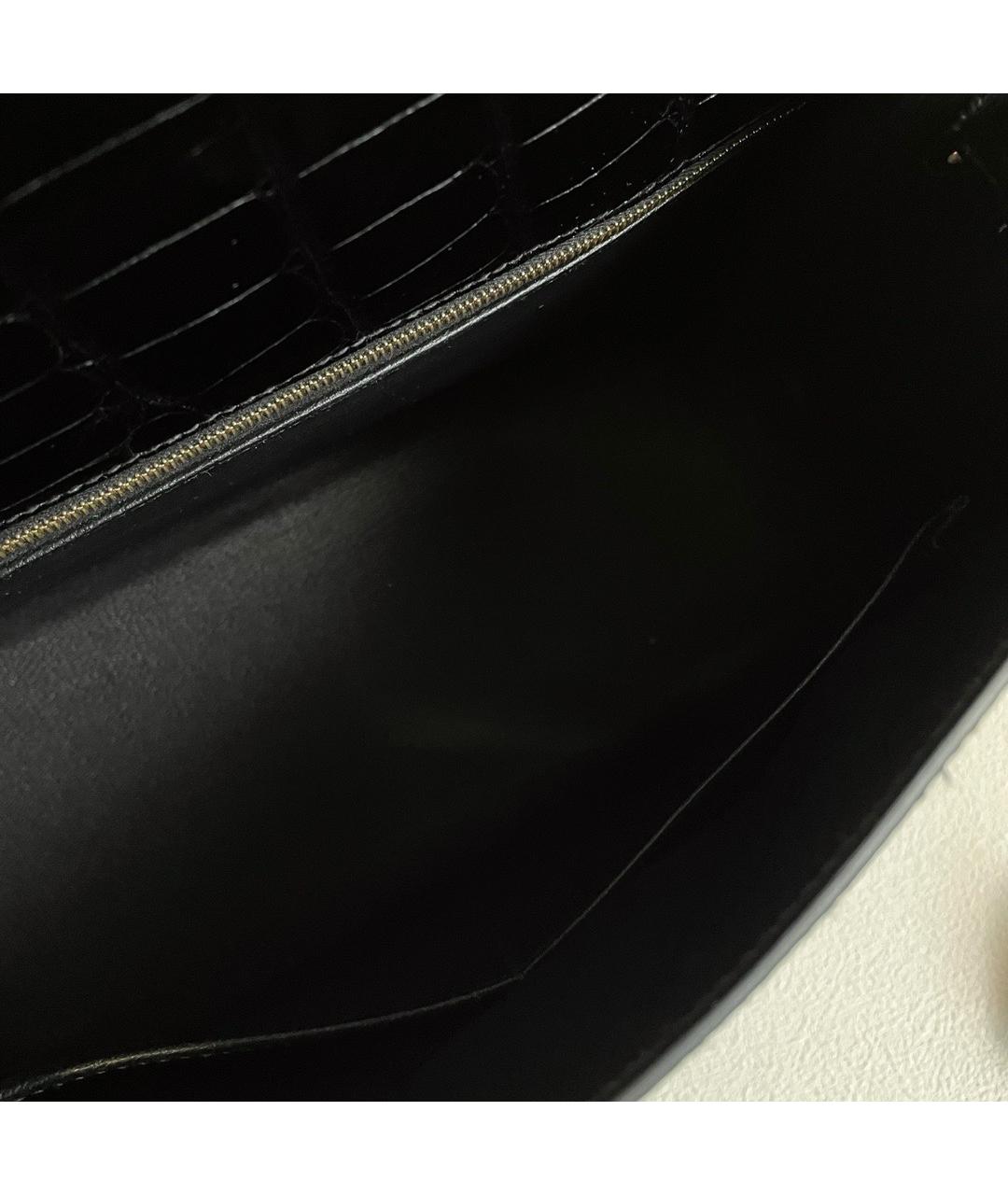 HERMES Черная кожаная сумка с короткими ручками, фото 9