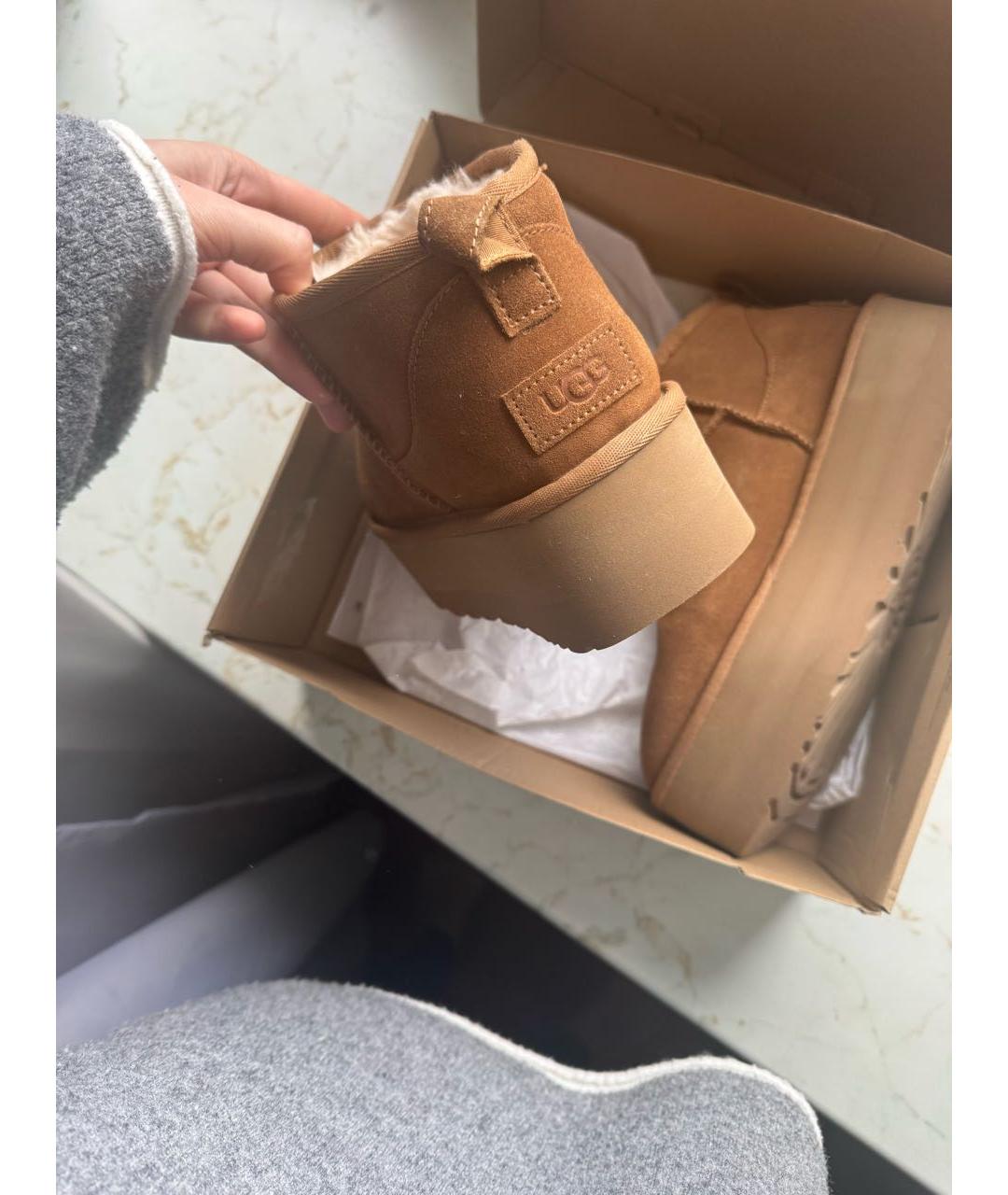 UGG AUSTRALIA Коричневые замшевые полусапоги, фото 3