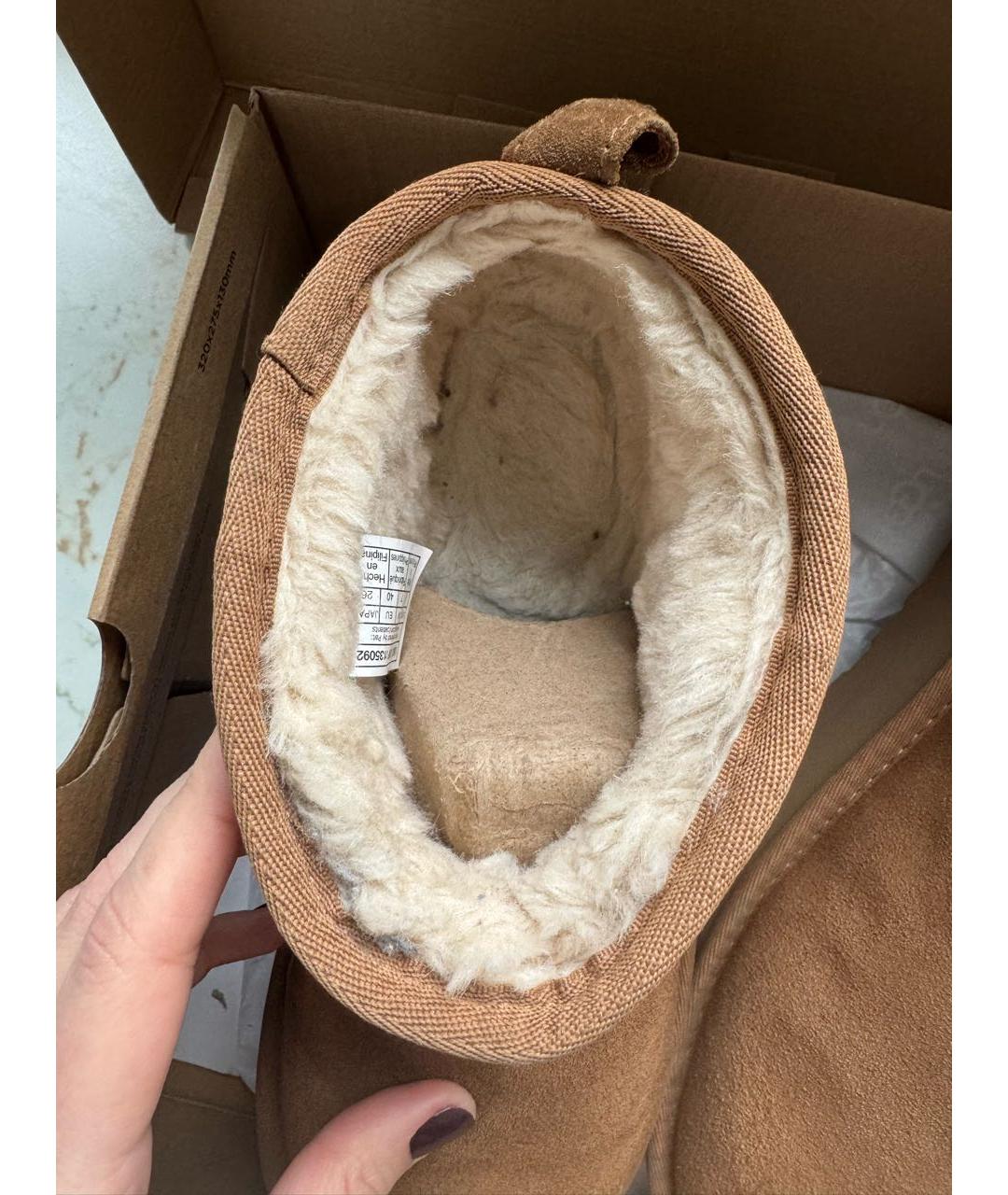 UGG AUSTRALIA Коричневые замшевые полусапоги, фото 5