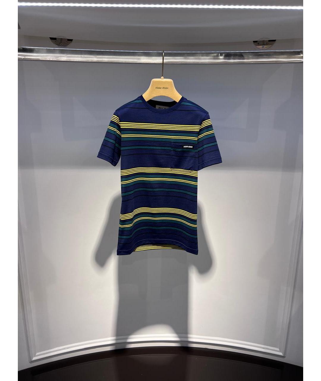 MIU MIU Мульти хлопковая футболка, фото 3