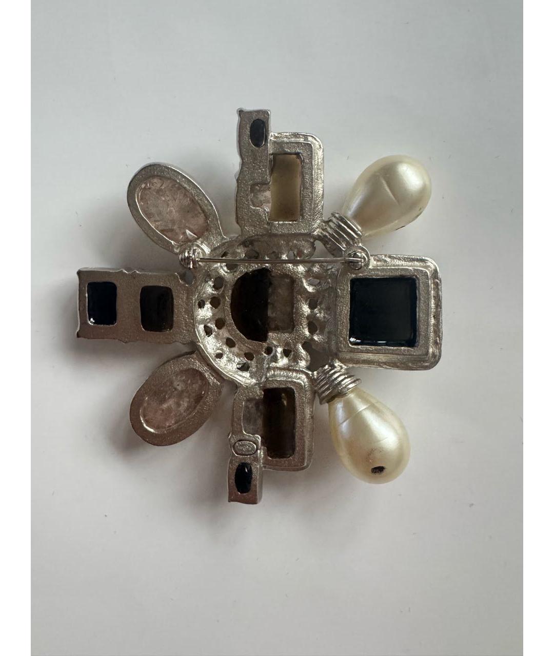 CHANEL Серебряная металлическая булавка / брошь, фото 2