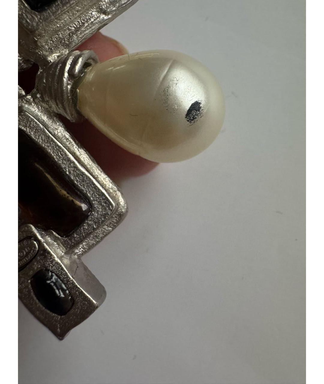 CHANEL Серебряная металлическая булавка / брошь, фото 3