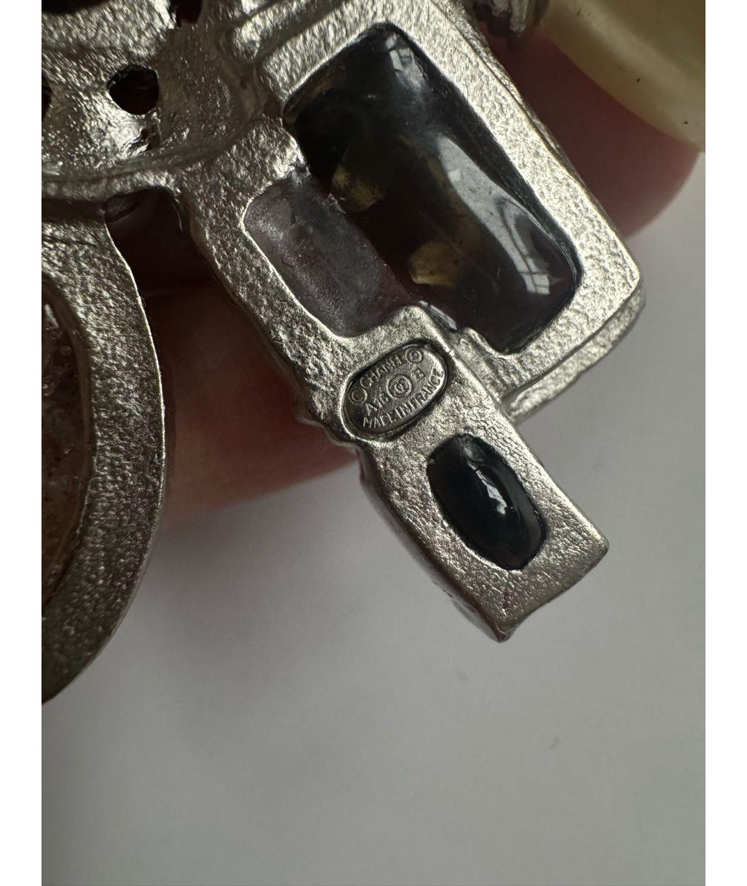 CHANEL Серебряная металлическая булавка / брошь, фото 5