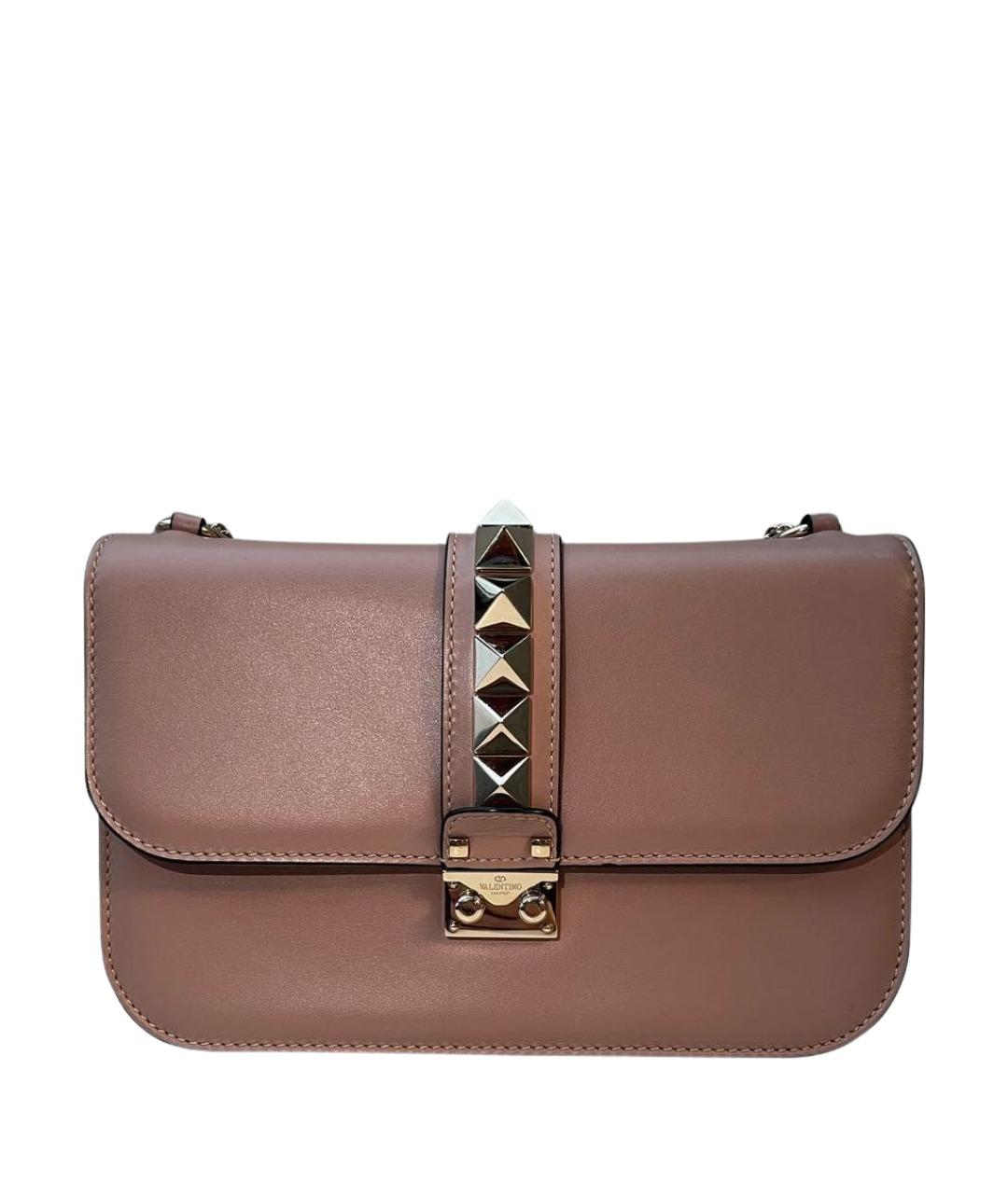 VALENTINO Розовая кожаная сумка через плечо, фото 10