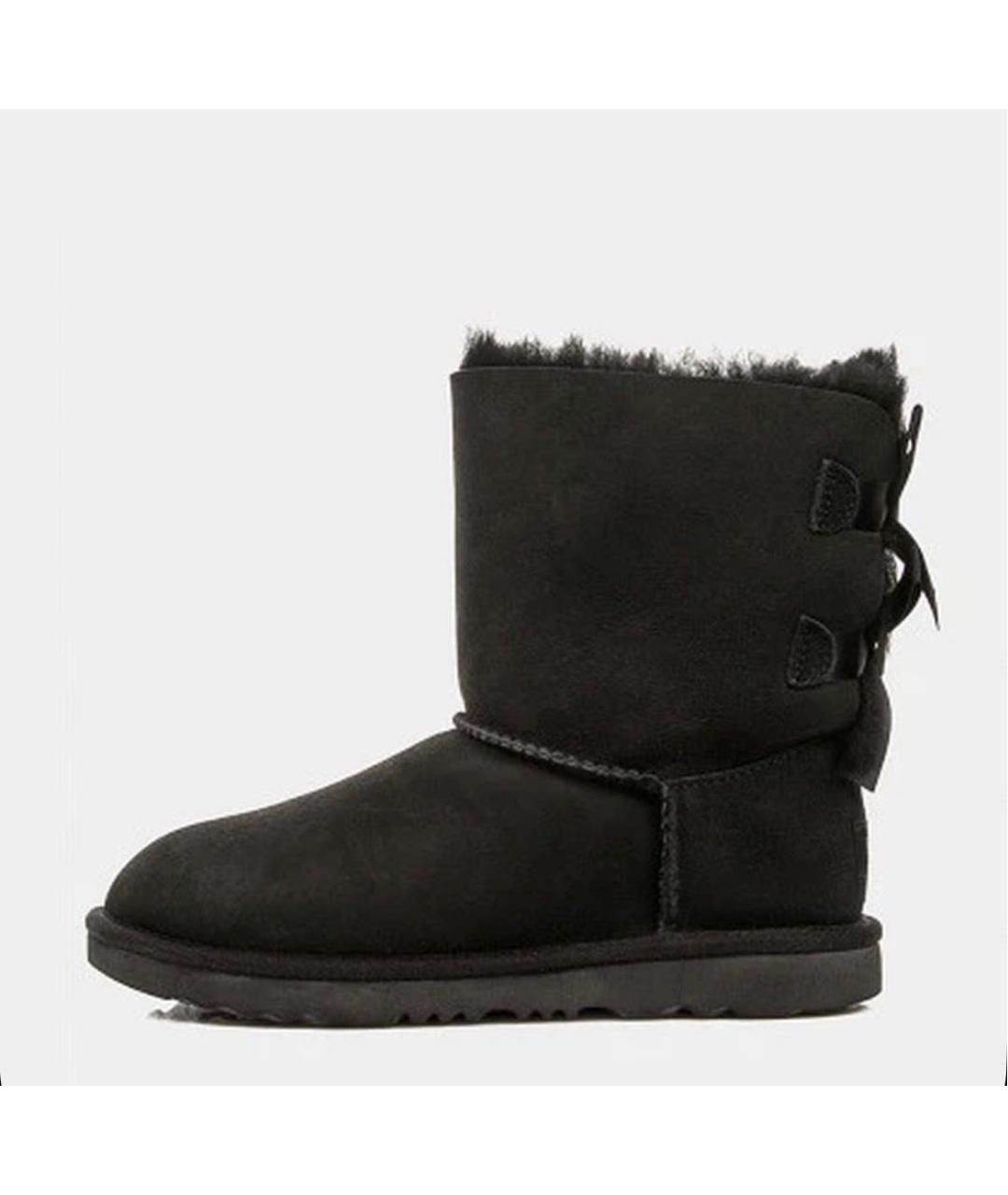 UGG AUSTRALIA Черные замшевые полусапоги, фото 2