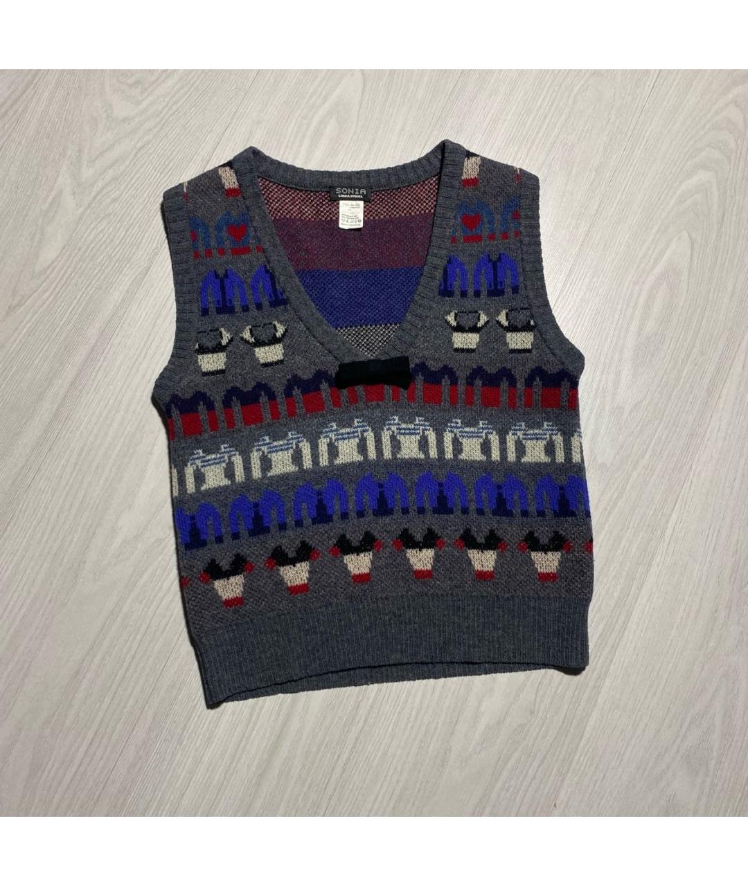 SONIA RYKIEL Мульти шерстяная жилетка, фото 5